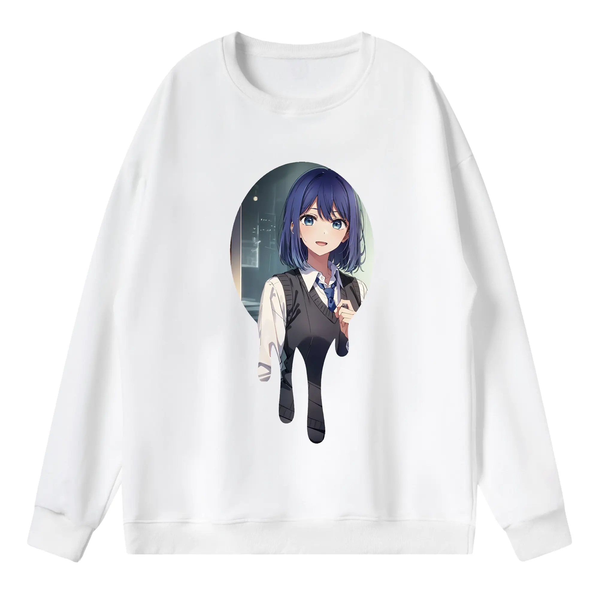 推しの子 グッズ,黒川あかね - 薄手 クルーネック スウェット 裏毛260g · ポリエステル 春秋向け カジュアル 男女兼用 · トレーナー デイリー スポーツ 散歩に最適