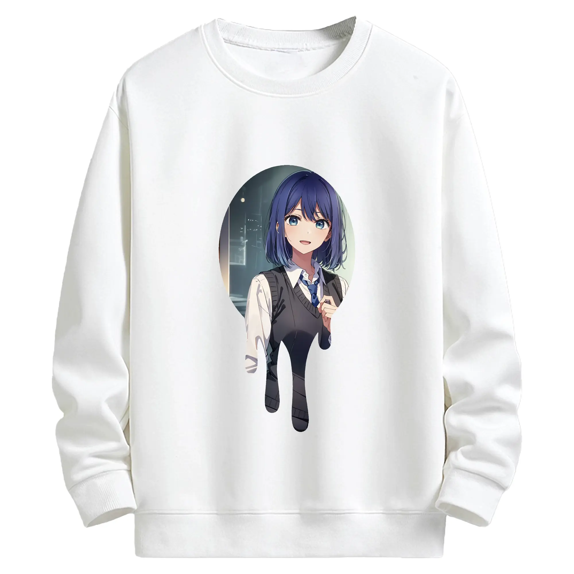 推しの子 グッズ,黒川あかね - キッズ クルーネックスウェットシャツ ・ フロントプリント ・ 綿80％ ポリエステル20％ ・ 快適 通学 スポーツ 日常使い お散歩用