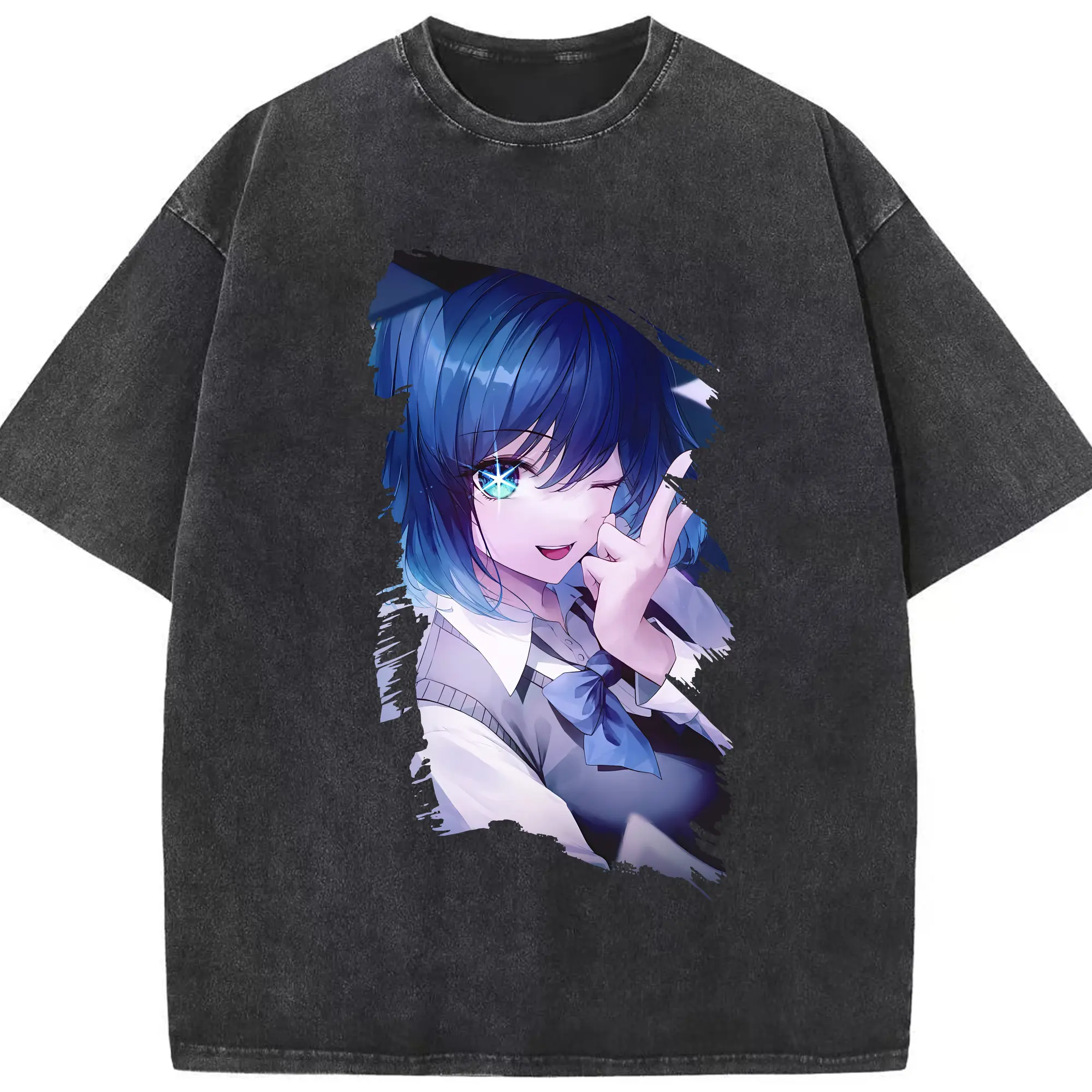 推しの子 グッズ,黒川あかね - 綿100％ ヴィンテージ風 半袖Tシャツ ・ フロントプリント ・ 柔らか肌触り ・ 通気性 快適 ・ スポーツ カジュアル 外出用