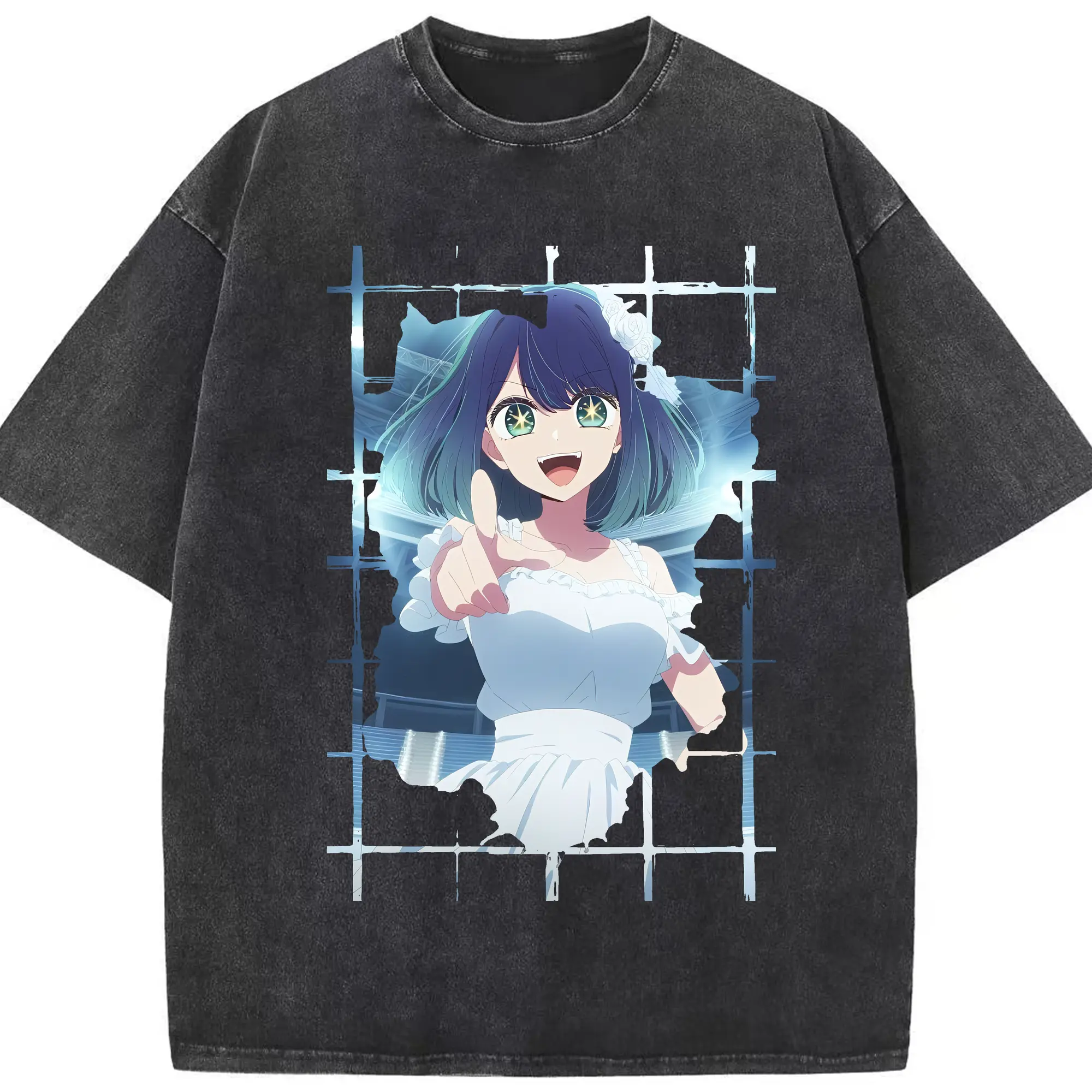 推しの子 グッズ,黒川あかね - 綿100％ ヴィンテージ風 半袖Tシャツ ・ フロントプリント ・ 柔らか肌触り ・ 通気性 快適 ・ スポーツ カジュアル 外出用