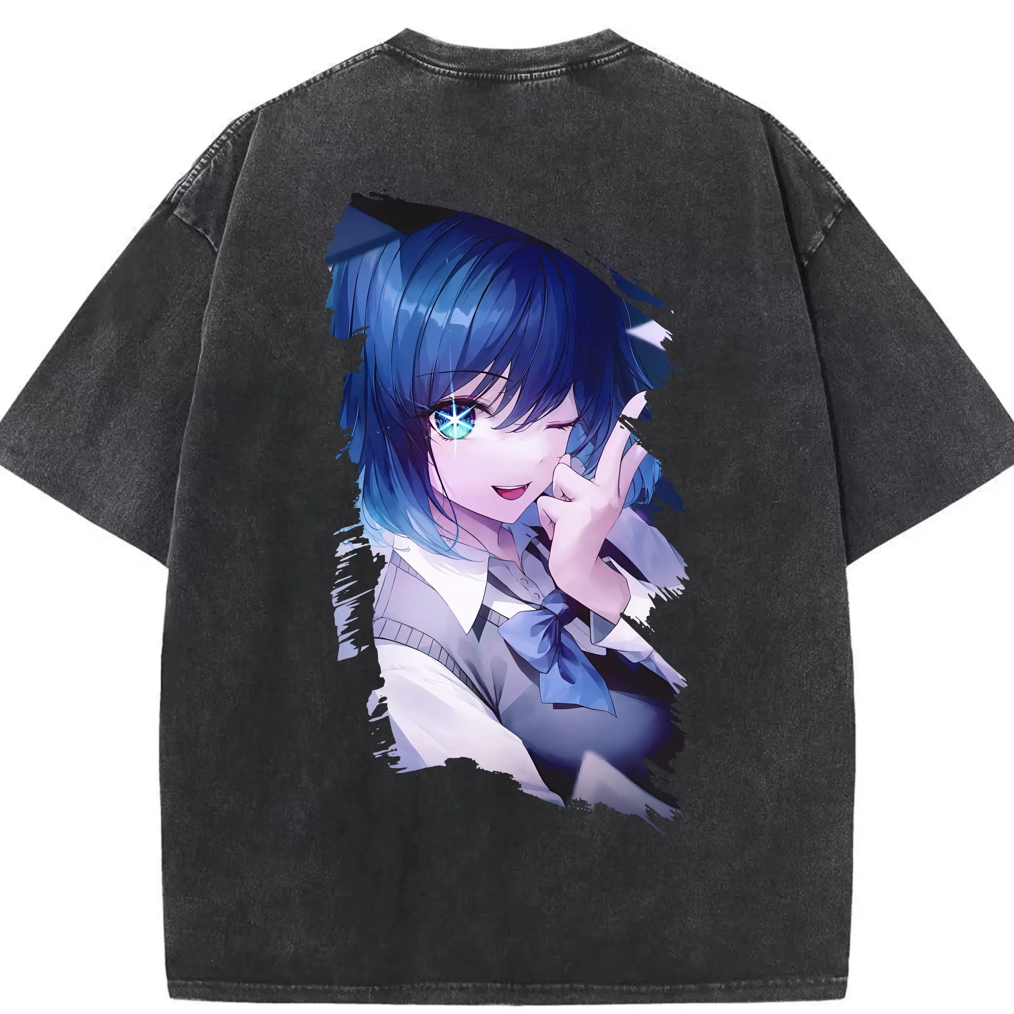 推しの子 グッズ,黒川あかね - 綿100％ ヴィンテージ風 半袖Tシャツ ・ 背面プリント ・ 柔らか肌触り ・ 通気性 快適 ・ スポーツ カジュアル 外出用