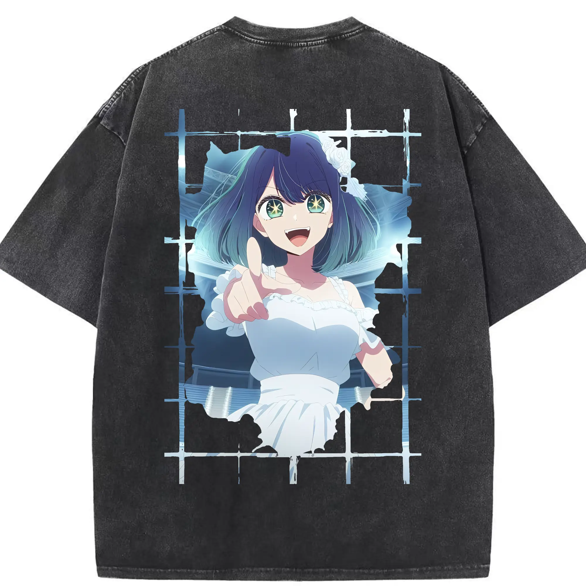 推しの子 グッズ,黒川あかね - 綿100％ ヴィンテージ風 半袖Tシャツ ・ 背面プリント ・ 柔らか肌触り ・ 通気性 快適 ・ スポーツ カジュアル 外出用