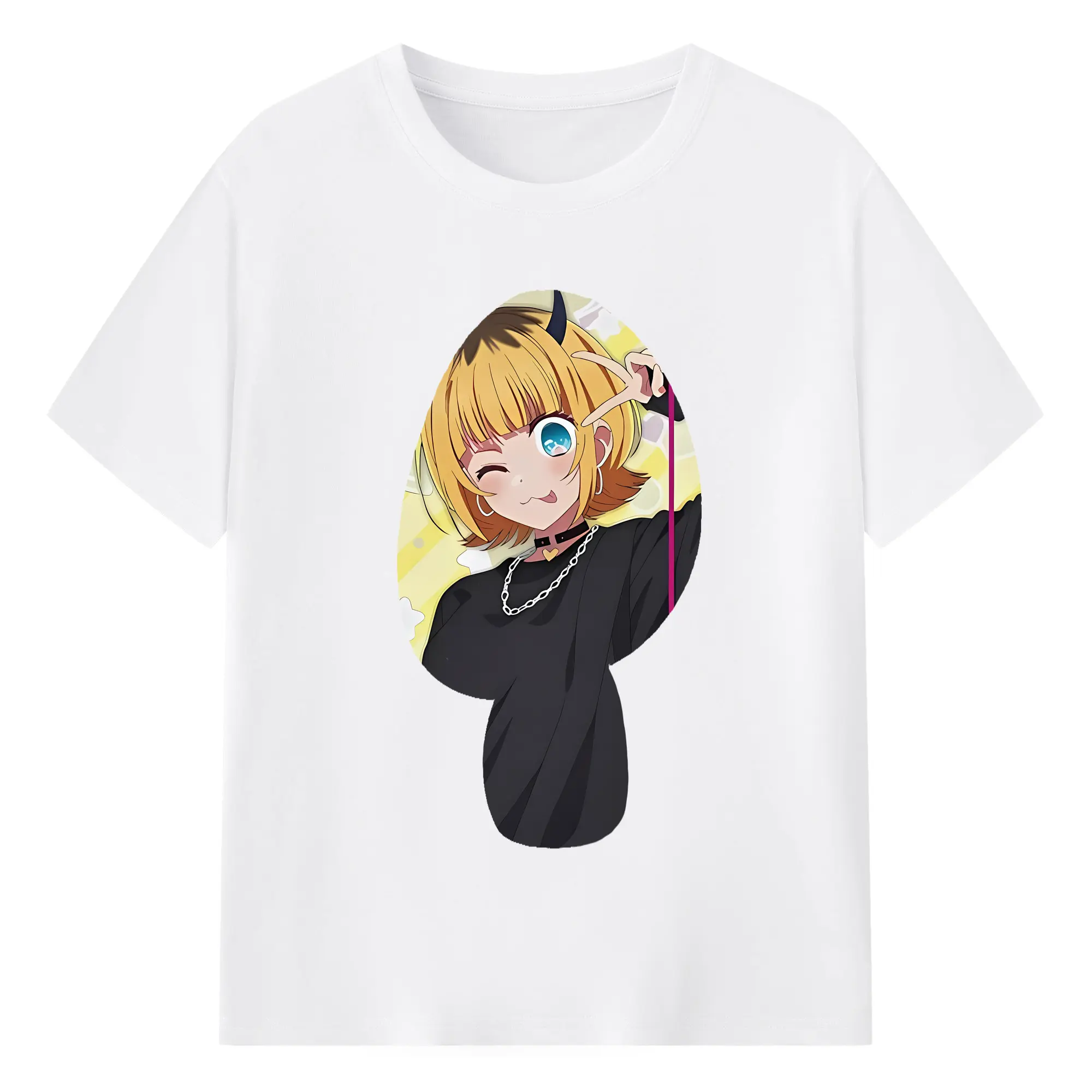 推しの子 グッズ,MEMちょ - 綿100％ 半袖Tシャツ ・ フロントプリント ・ 快適 通気性 ・ 日常使い 散歩 スポーツ用
