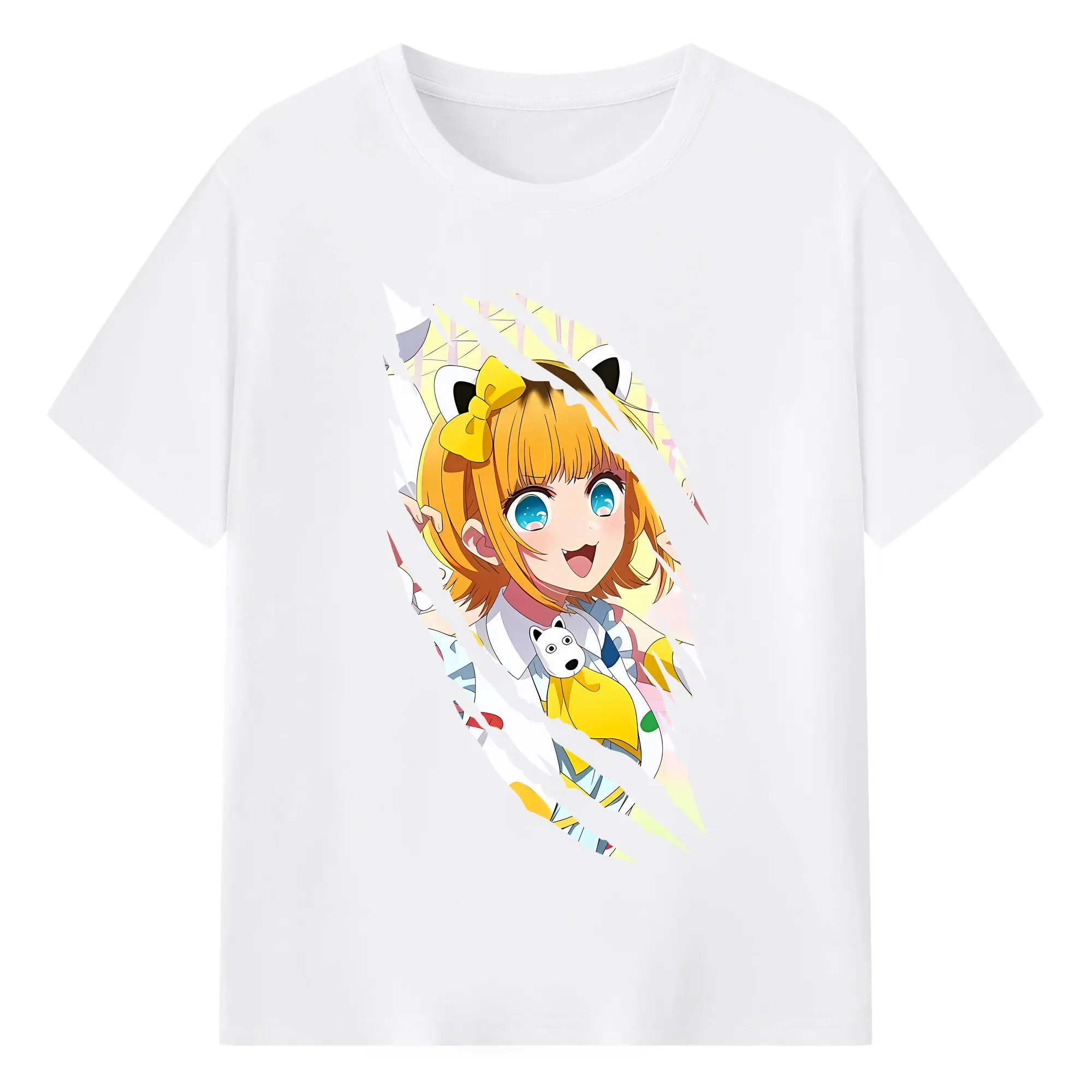 推しの子 グッズ,MEMちょ - 綿100％ 半袖Tシャツ ・ フロントプリント ・ 快適 通気性 ・ 日常使い 散歩 スポーツ用