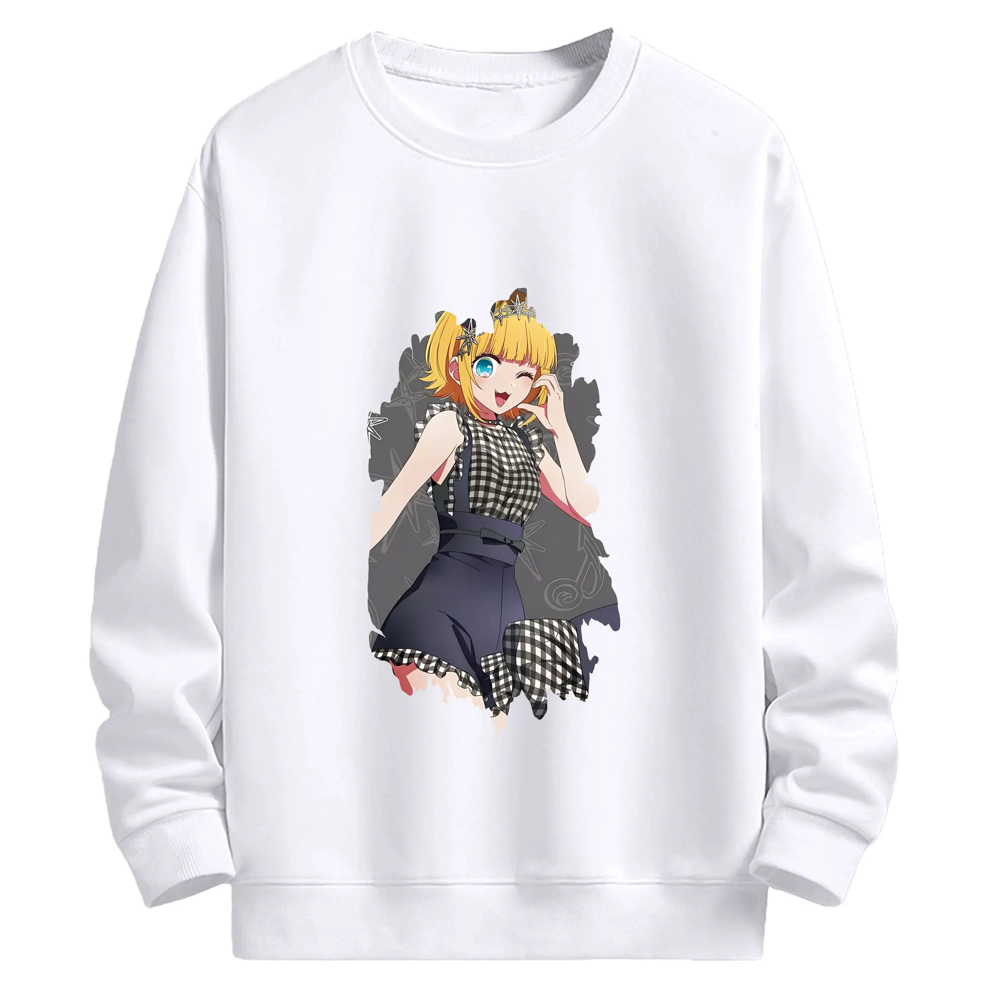 推しの子 グッズ,MEMちょ - 高品質 クルーネック スウェット ・ コットン59％ ポリエステル41％ ・ ユニセックス 長袖 トレーナー ・ カジュアル デイリー スポーツ 散歩用