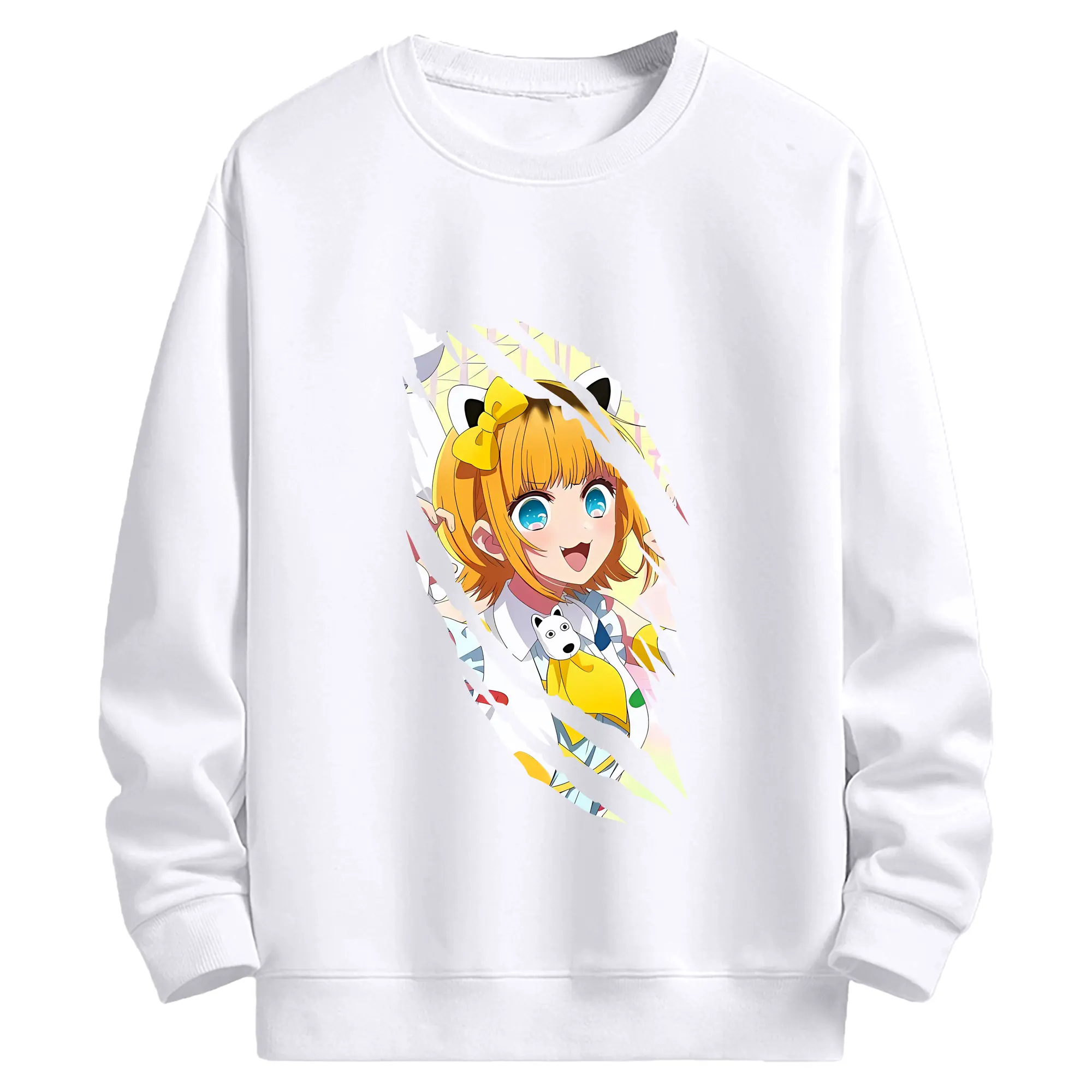 推しの子 グッズ,MEMちょ - 高品質 クルーネック スウェット ・ コットン59％ ポリエステル41％ ・ ユニセックス 長袖 トレーナー ・ カジュアル デイリー スポーツ 散歩用