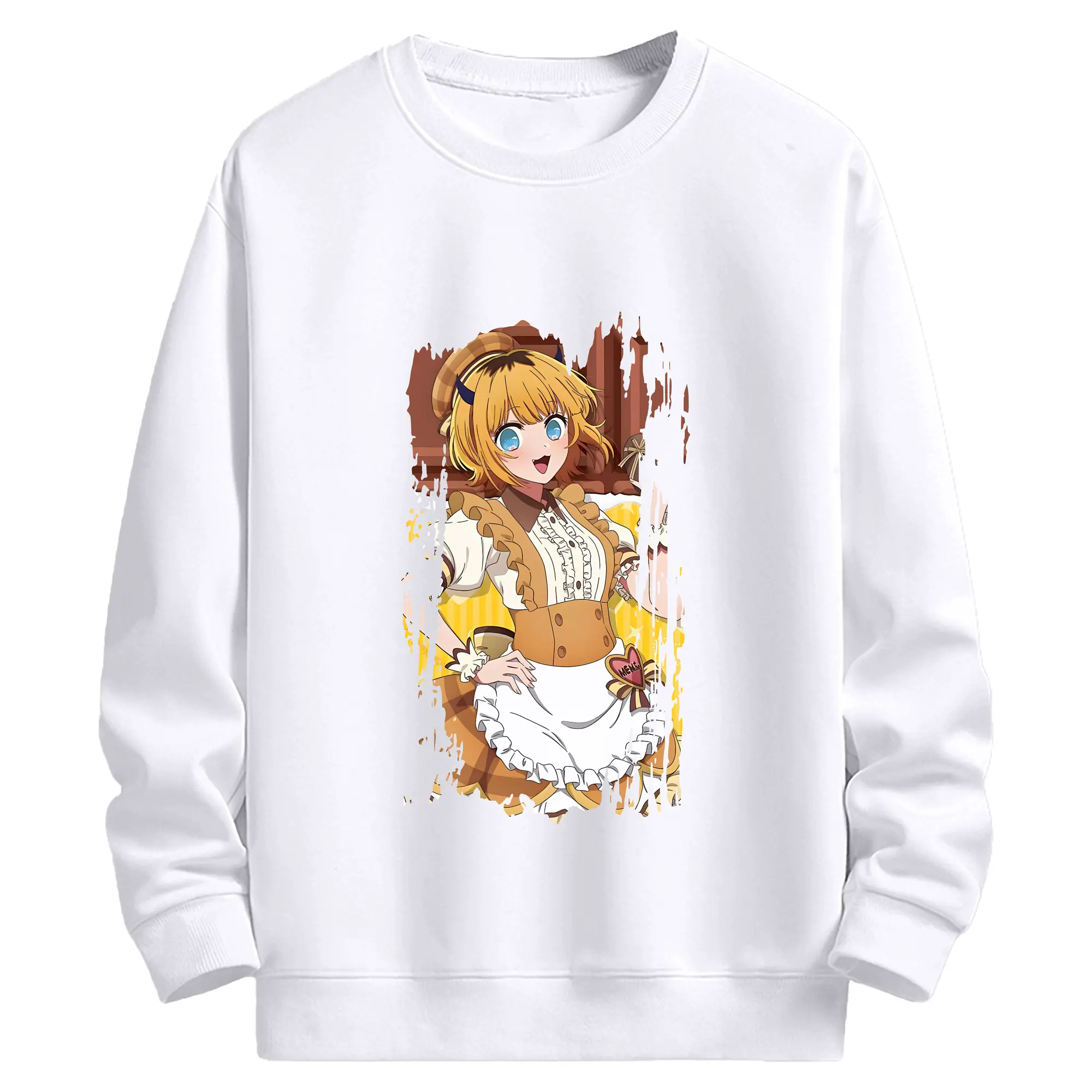 推しの子 グッズ,MEMちょ - 高品質 クルーネック スウェット ・ コットン59％ ポリエステル41％ ・ ユニセックス 長袖 トレーナー ・ カジュアル デイリー スポーツ 散歩用