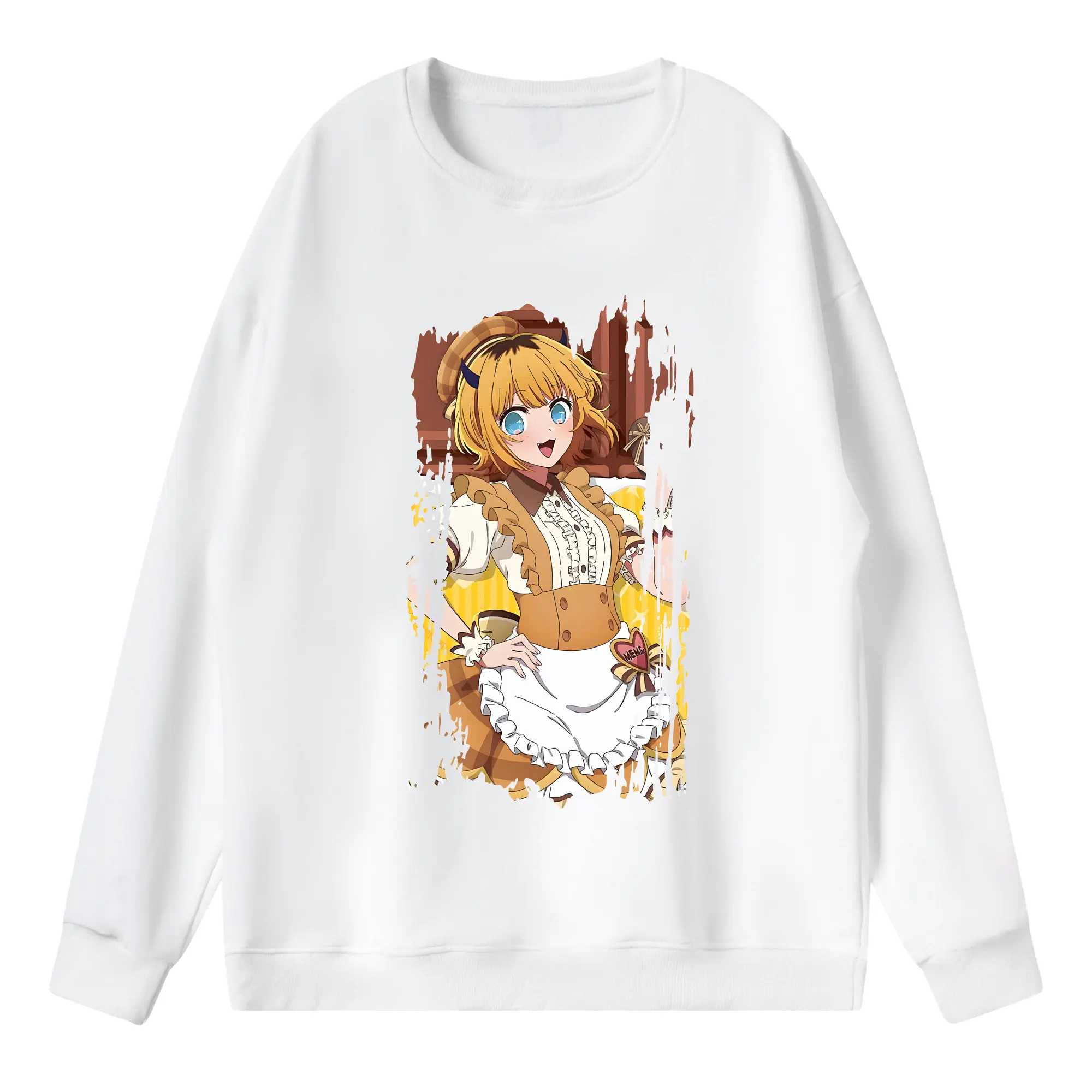 推しの子 グッズ,MEMちょ - 薄手 クルーネック スウェット 裏毛260g · ポリエステル 春秋向け カジュアル 男女兼用 · トレーナー デイリー スポーツ 散歩に最適