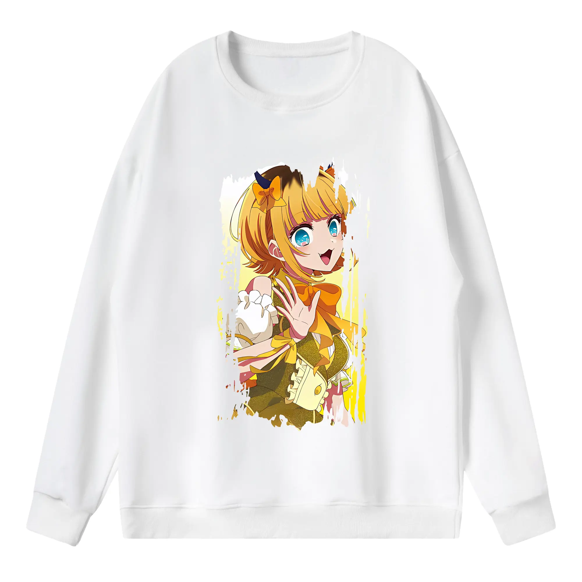 推しの子 グッズ,MEMちょ - 薄手 クルーネック スウェット 裏毛260g · ポリエステル 春秋向け カジュアル 男女兼用 · トレーナー デイリー スポーツ 散歩に最適