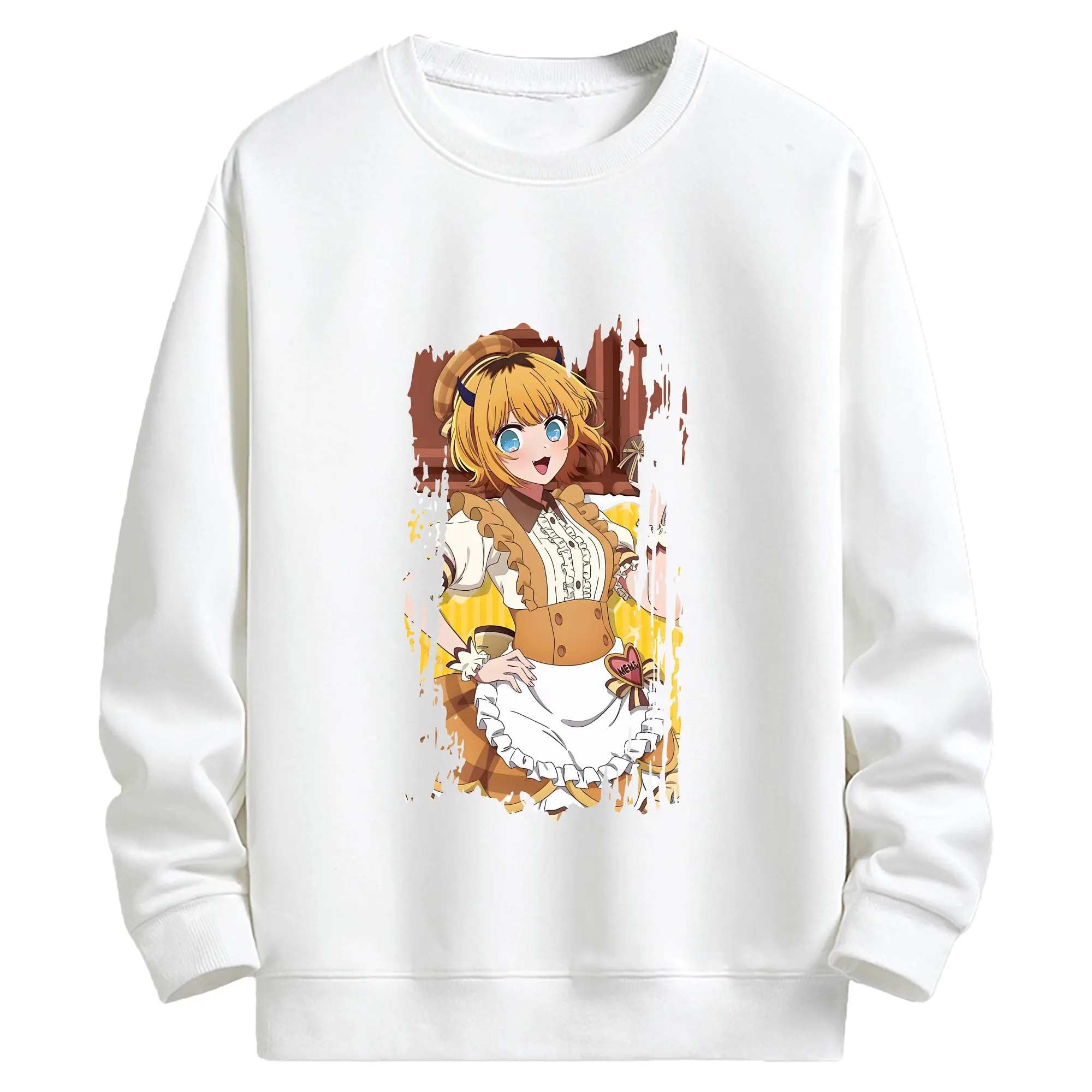 推しの子 グッズ,MEMちょ - キッズ クルーネックスウェットシャツ ・ フロントプリント ・ 綿80％ ポリエステル20％ ・ 快適 通学 スポーツ 日常使い お散歩用