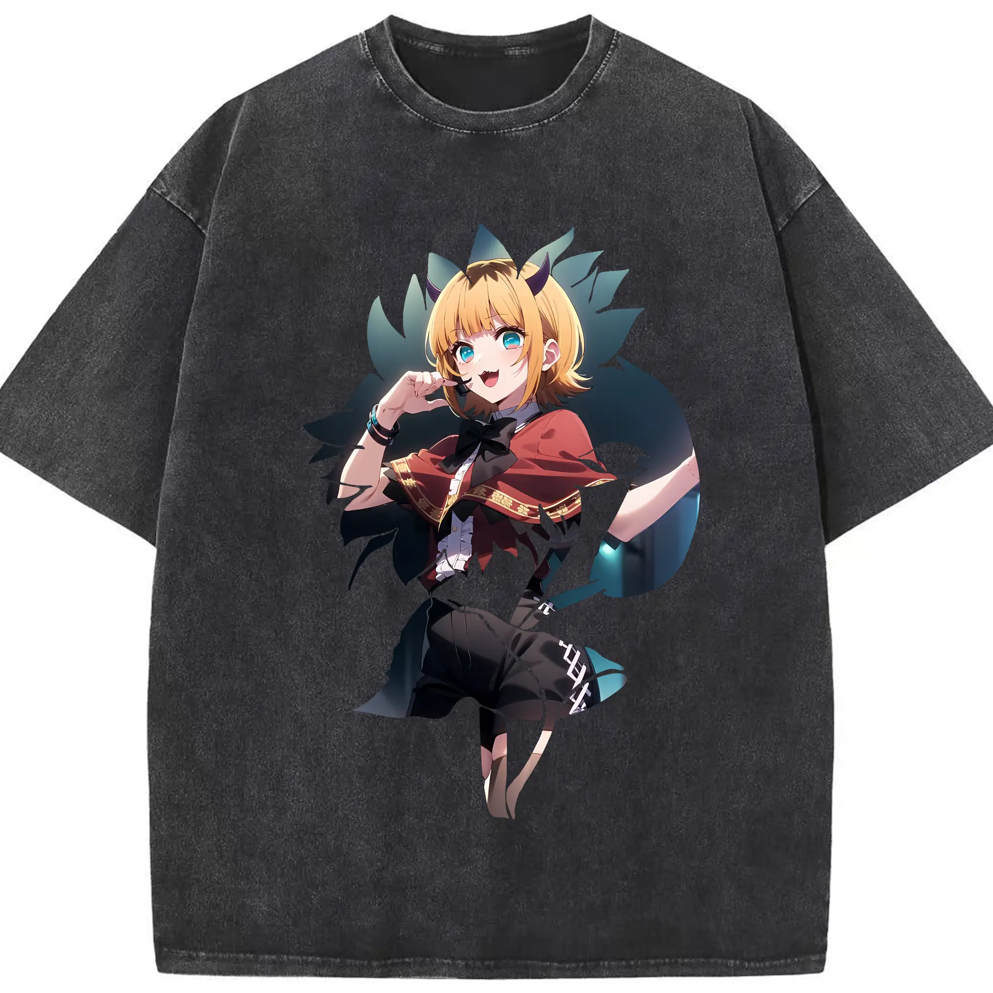 推しの子 グッズ,MEMちょ - 綿100％ ヴィンテージ風 半袖Tシャツ ・ フロントプリント ・ 柔らか肌触り ・ 通気性 快適 ・ スポーツ カジュアル 外出用