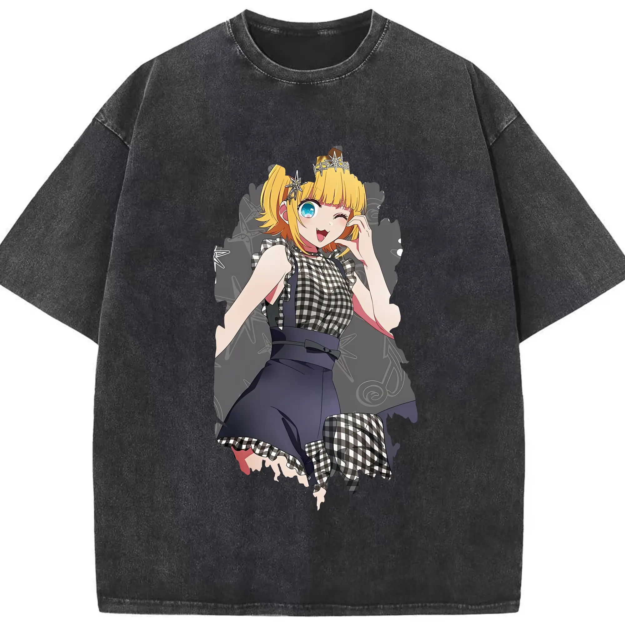 推しの子 グッズ,MEMちょ - 綿100％ ヴィンテージ風 半袖Tシャツ ・ フロントプリント ・ 柔らか肌触り ・ 通気性 快適 ・ スポーツ カジュアル 外出用