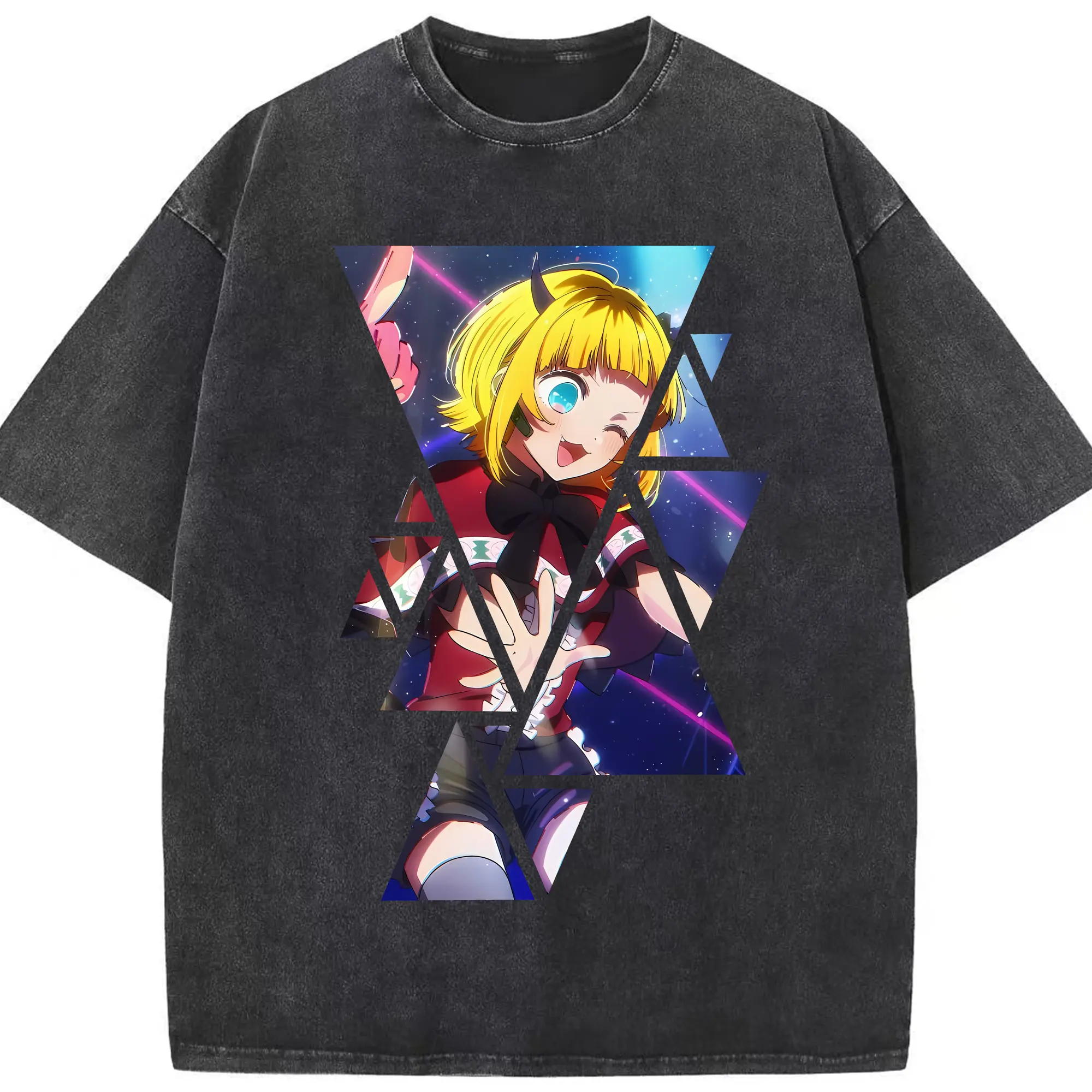 推しの子 グッズ,MEMちょ - 綿100％ ヴィンテージ風 半袖Tシャツ ・ フロントプリント ・ 柔らか肌触り ・ 通気性 快適 ・ スポーツ カジュアル 外出用