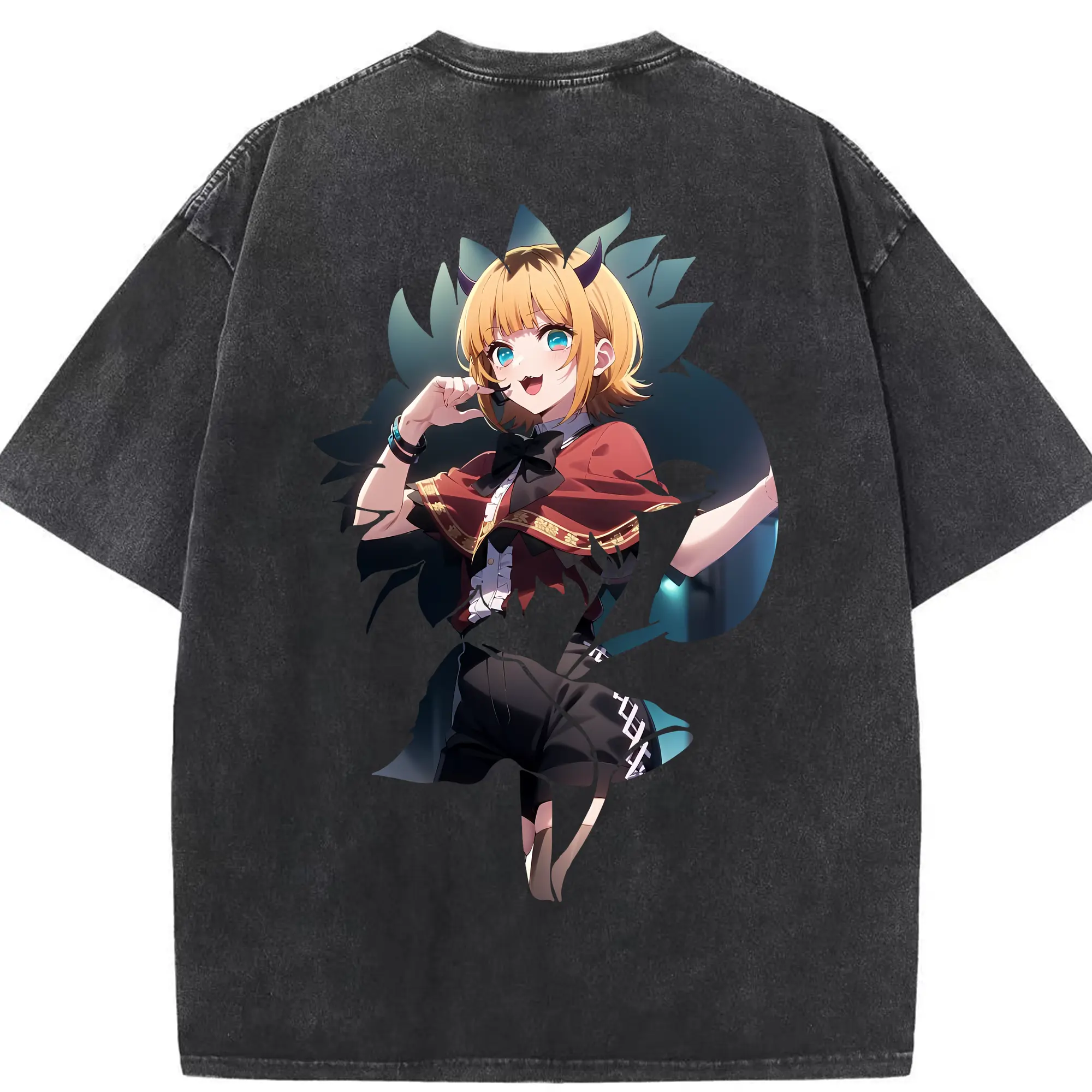 推しの子 グッズ,MEMちょ - 綿100％ ヴィンテージ風 半袖Tシャツ ・ 背面プリント ・ 柔らか肌触り ・ 通気性 快適 ・ スポーツ カジュアル 外出用