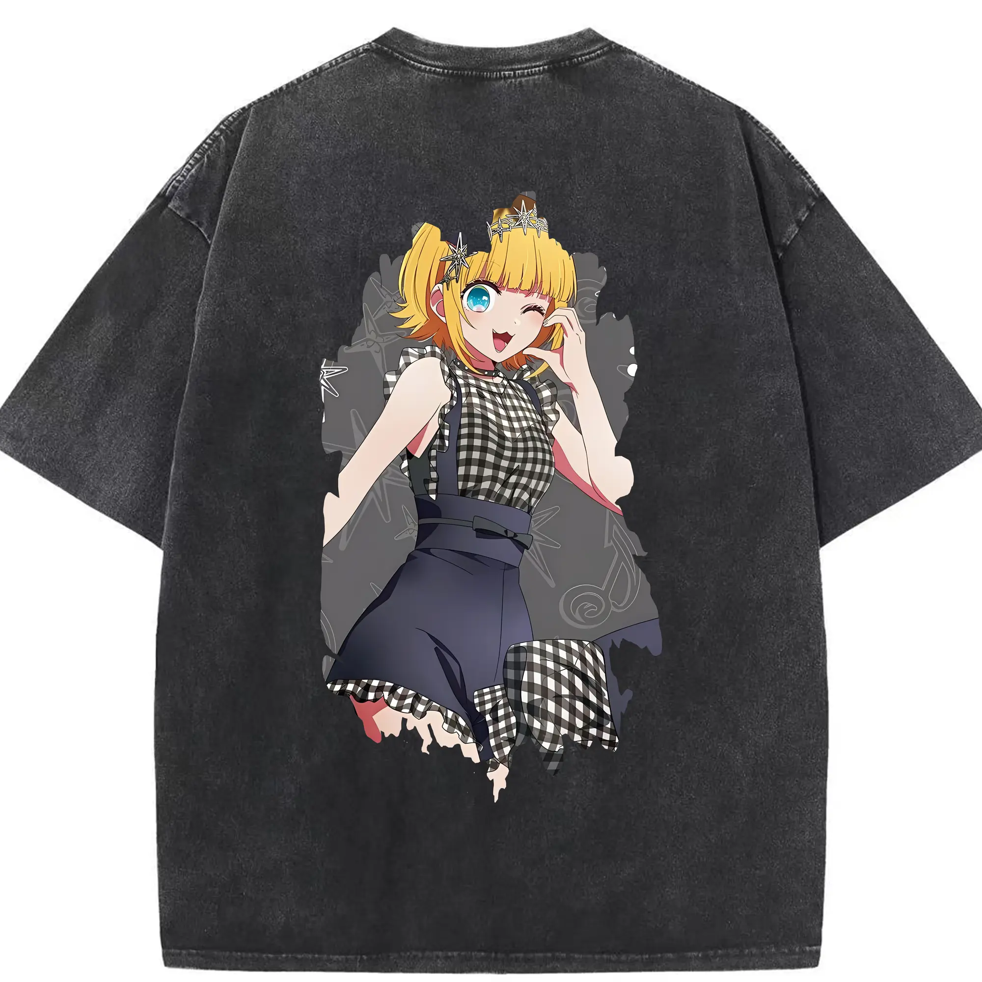 推しの子 グッズ,MEMちょ - 綿100％ ヴィンテージ風 半袖Tシャツ ・ 背面プリント ・ 柔らか肌触り ・ 通気性 快適 ・ スポーツ カジュアル 外出用