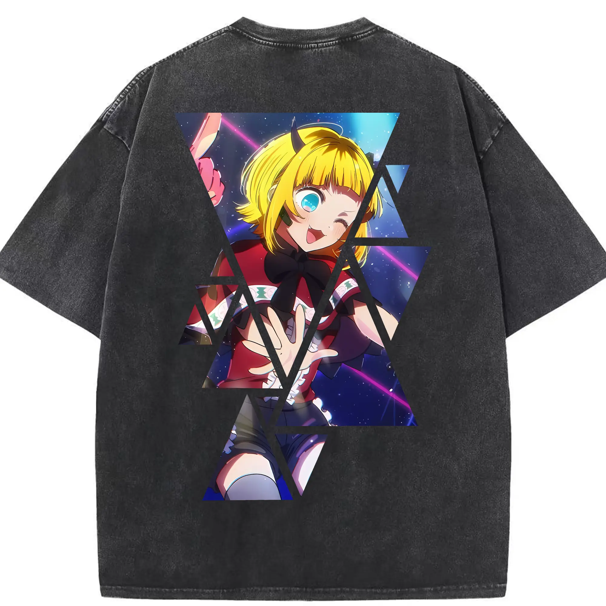 推しの子 グッズ,MEMちょ - 綿100％ ヴィンテージ風 半袖Tシャツ ・ 背面プリント ・ 柔らか肌触り ・ 通気性 快適 ・ スポーツ カジュアル 外出用