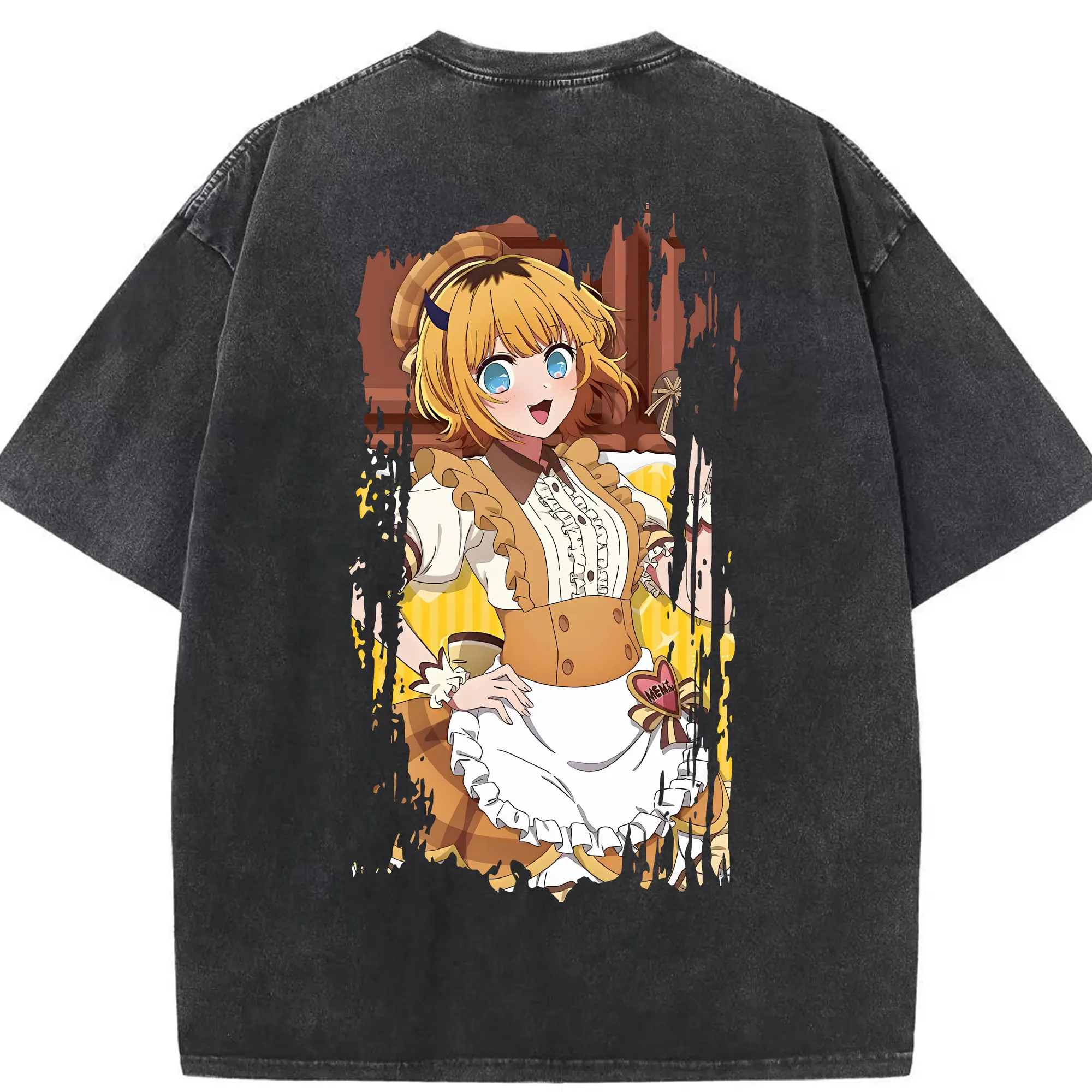 推しの子 グッズ,MEMちょ - 綿100％ ヴィンテージ風 半袖Tシャツ ・ 背面プリント ・ 柔らか肌触り ・ 通気性 快適 ・ スポーツ カジュアル 外出用
