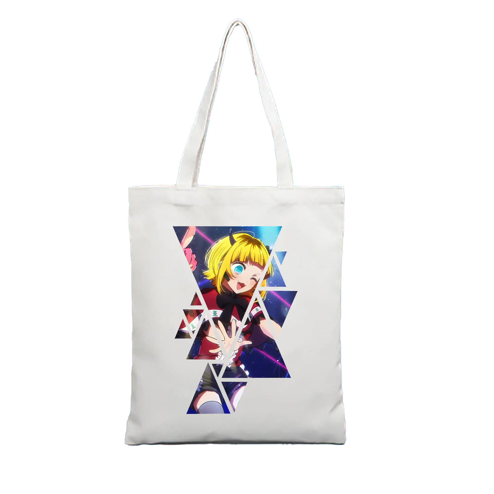 推しの子 グッズ,MEMちょ - 縦型キャンバス手提げバッグ（トートバッグ） ・ キャンバス素材 ・ ショッピング用 ・ 軽量 丈夫 お手入れ簡単