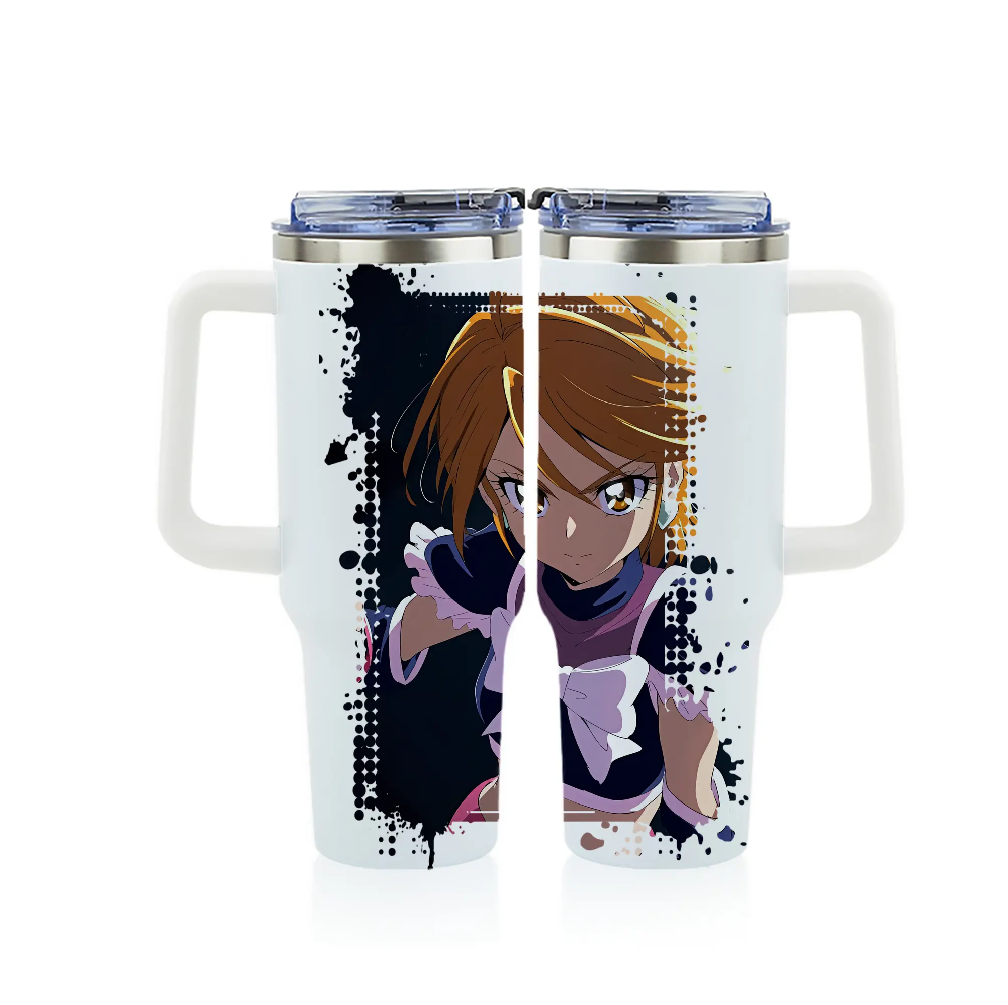 プリキュア グッズ,美墨なぎさ - 1200mL フルプリント車用タンブラー ・ 304ステンレス 内側 ・ 201ステンレス 外側 ・ 保温 保冷 ・ 通勤 ドライブ アウトドア用