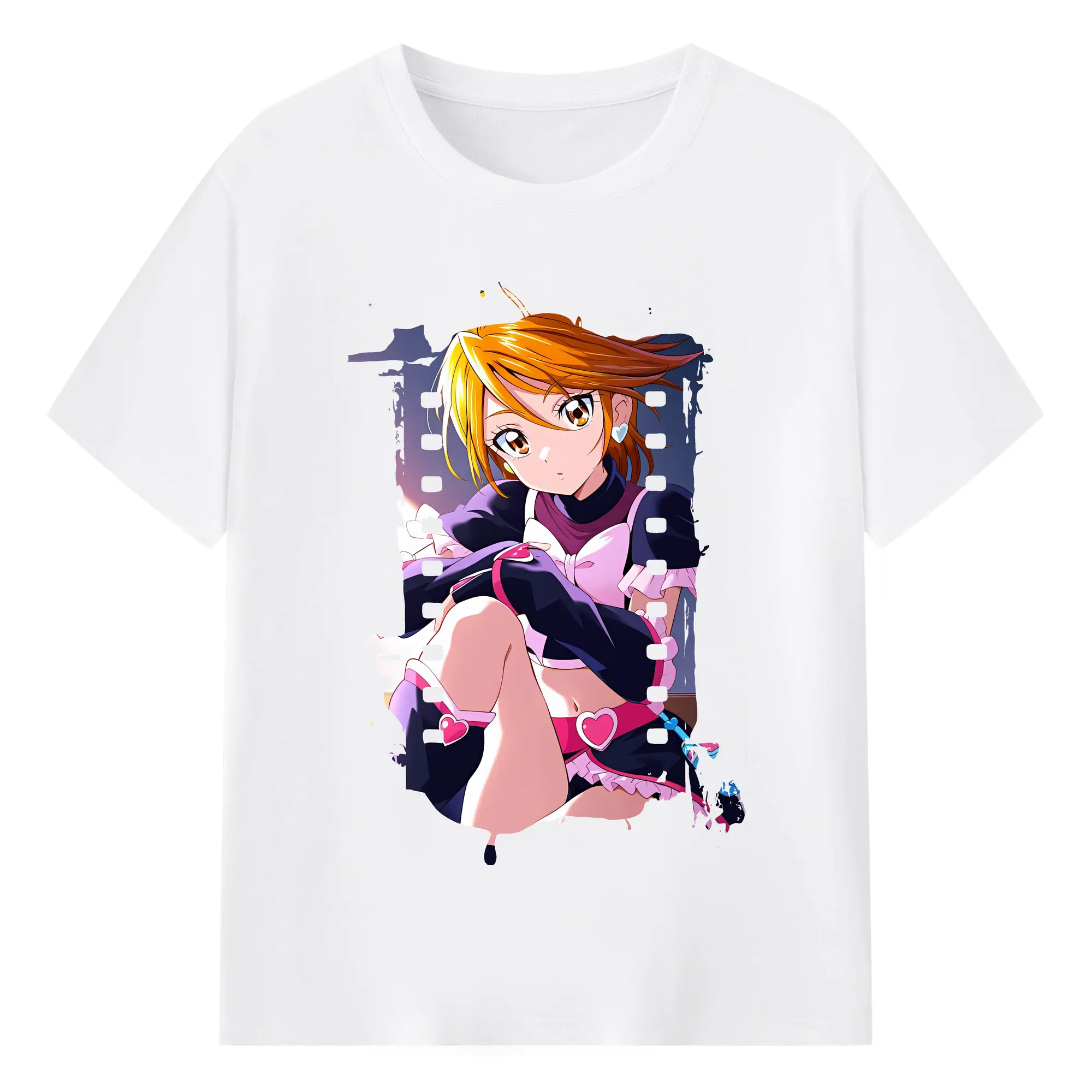 プリキュア グッズ,美墨なぎさ - 綿100％ 半袖Tシャツ ・ フロントプリント ・ 快適 通気性 ・ 日常使い 散歩 スポーツ用