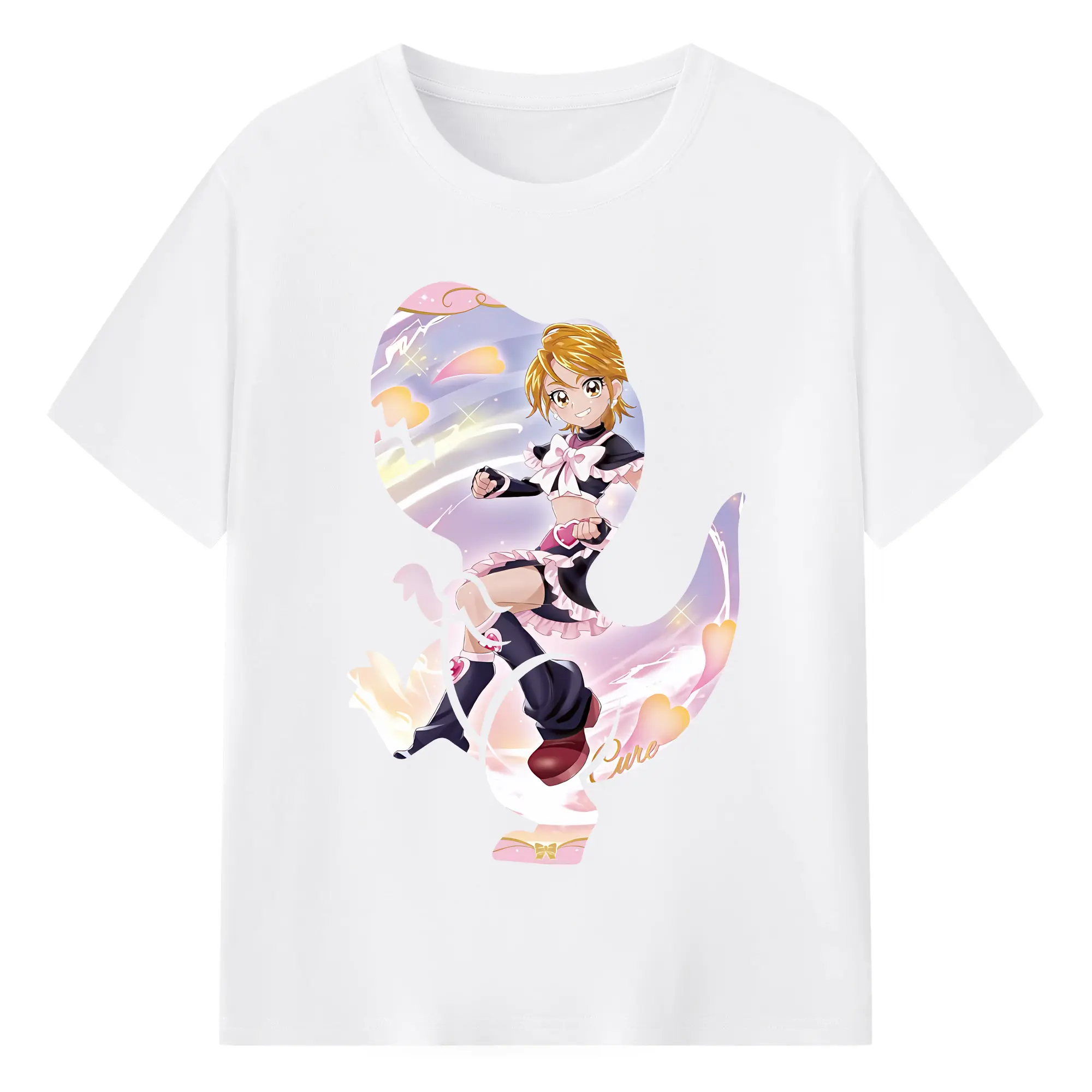 プリキュア グッズ,美墨なぎさ - 綿100％ 半袖Tシャツ ・ フロントプリント ・ 快適 通気性 ・ 日常使い 散歩 スポーツ用