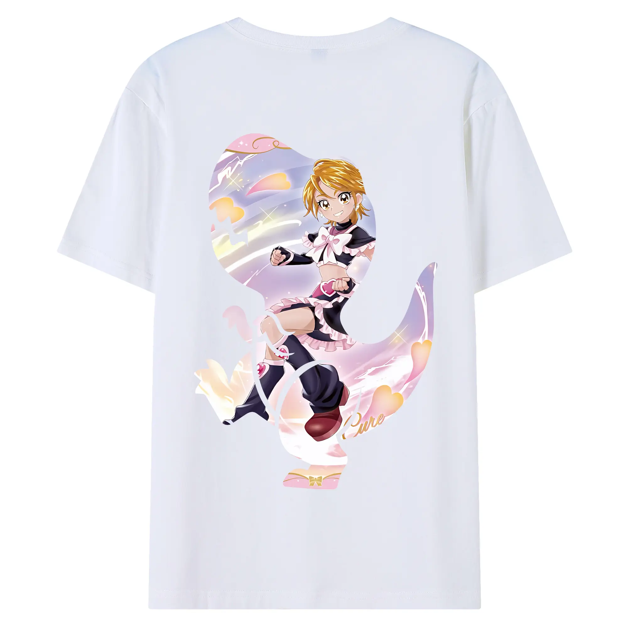 プリキュア グッズ,美墨なぎさ - 綿100％ 半袖Tシャツ ・ バックプリント ・ 快適 通気性 ・ 日常使い 散歩 スポーツ用