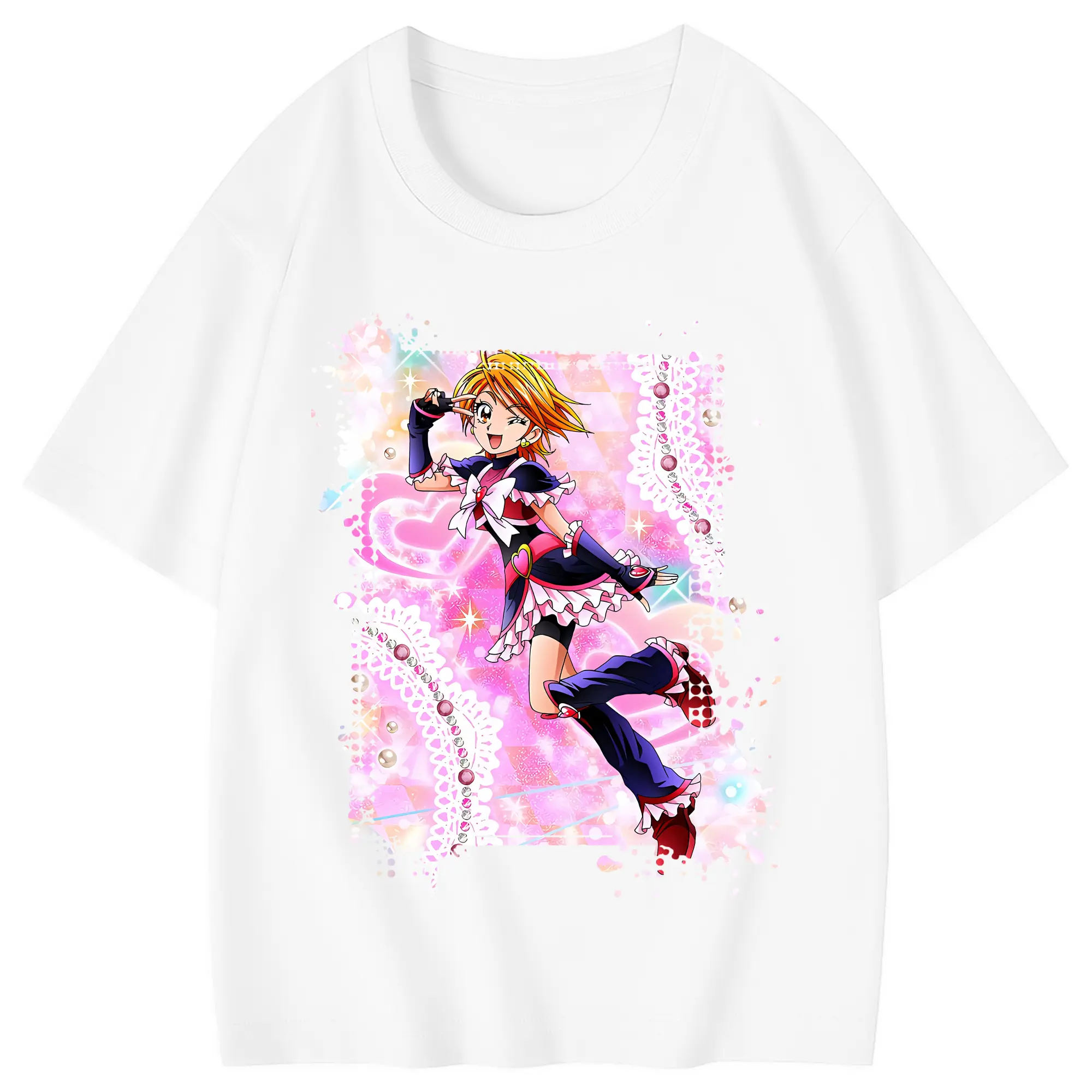 プリキュア グッズ,美墨なぎさ - 綿100％ キッズTシャツ ・ フロントプリント ・ 快適 通気性 ・ スポーツ カジュアル 散歩用
