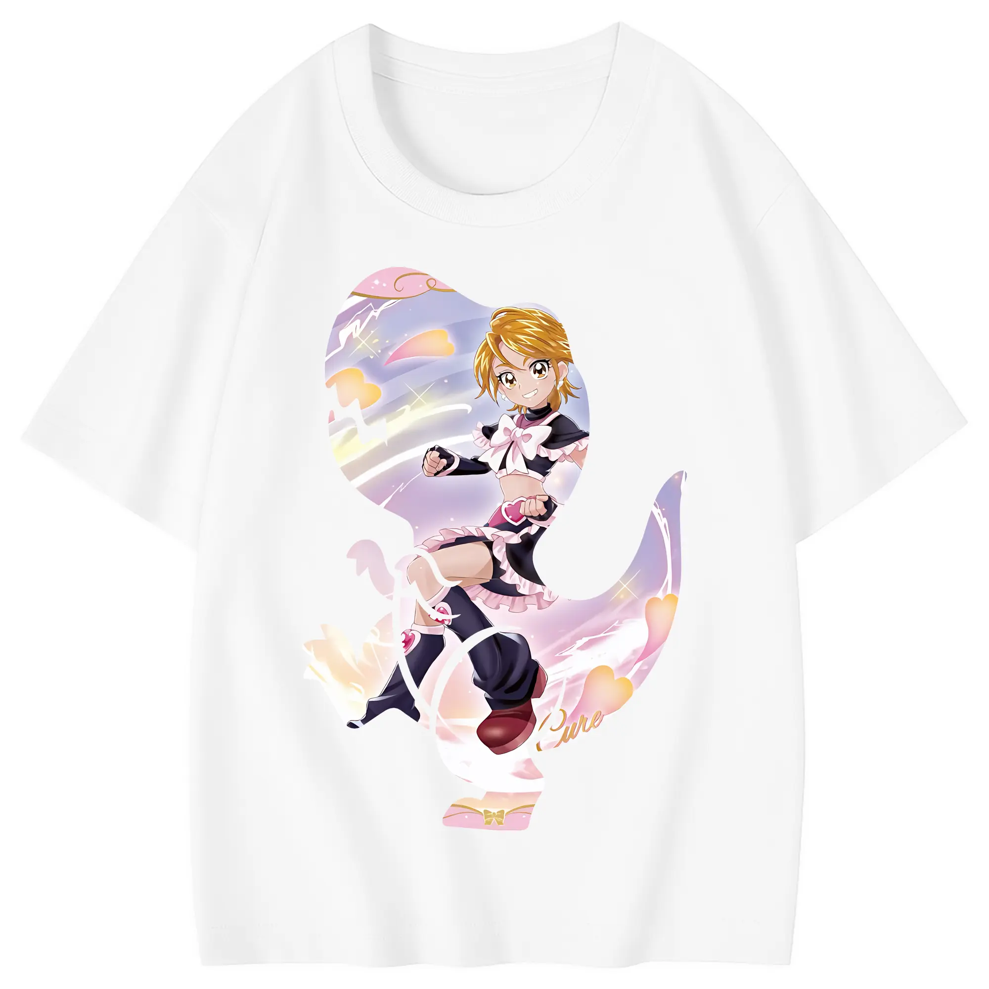 プリキュア グッズ,美墨なぎさ - 綿100％ キッズTシャツ ・ フロントプリント ・ 快適 通気性 ・ スポーツ カジュアル 散歩用