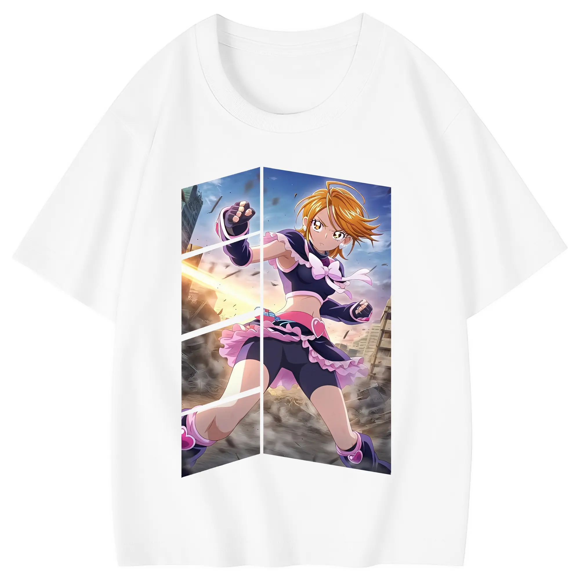 プリキュア グッズ,美墨なぎさ - 綿100％ キッズTシャツ ・ フロントプリント ・ 快適 通気性 ・ スポーツ カジュアル 散歩用