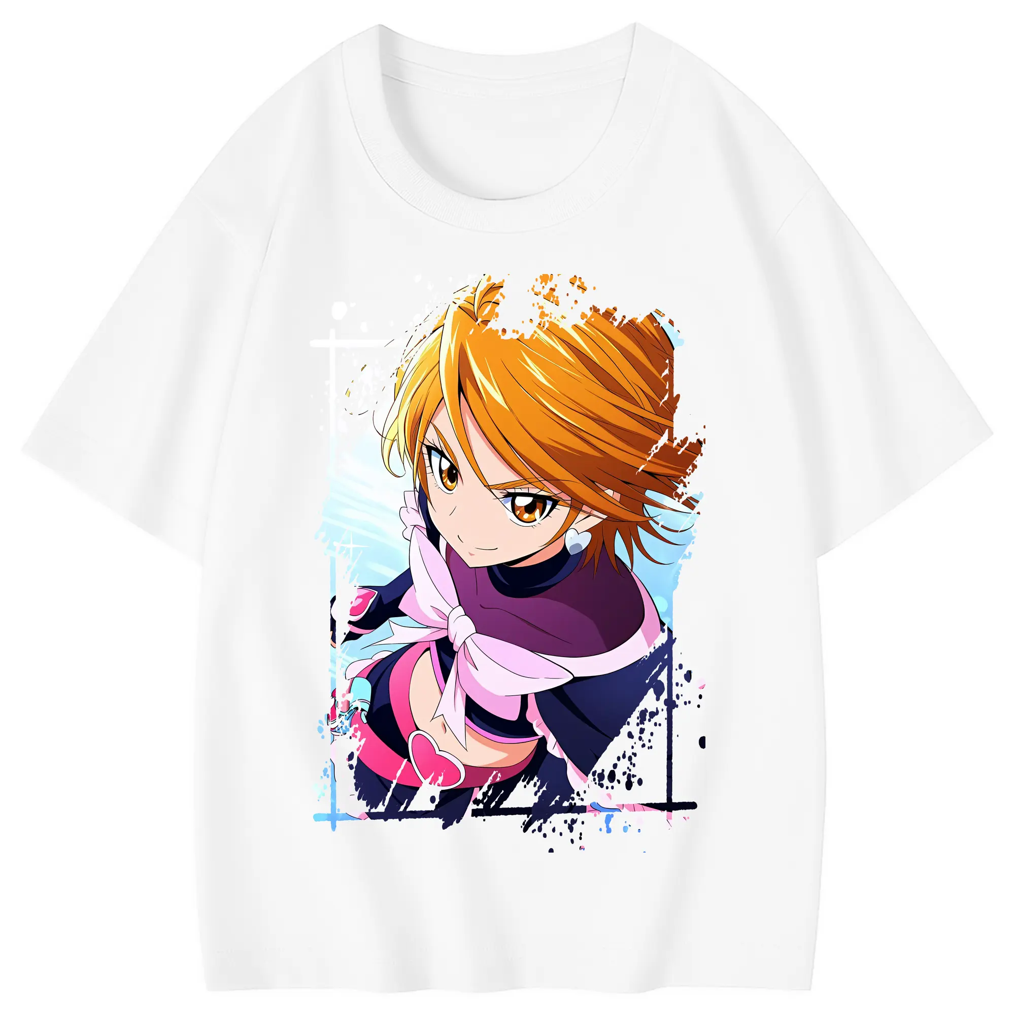 プリキュア グッズ,美墨なぎさ - 綿100％ キッズTシャツ ・ フロントプリント ・ 快適 通気性 ・ スポーツ カジュアル 散歩用