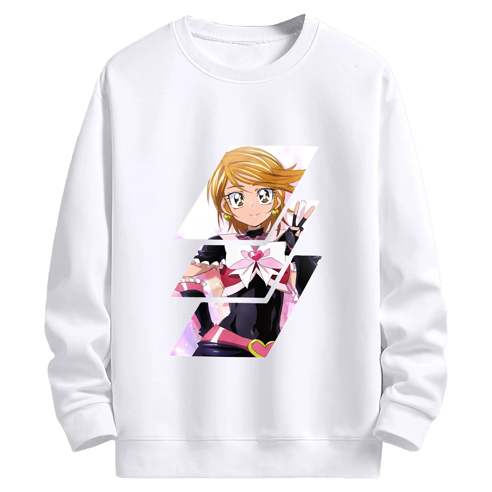 プリキュア グッズ,美墨なぎさ - 高品質 クルーネック スウェット ・ コットン59％ ポリエステル41％ ・ ユニセックス 長袖 トレーナー ・ カジュアル デイリー スポーツ 散歩用