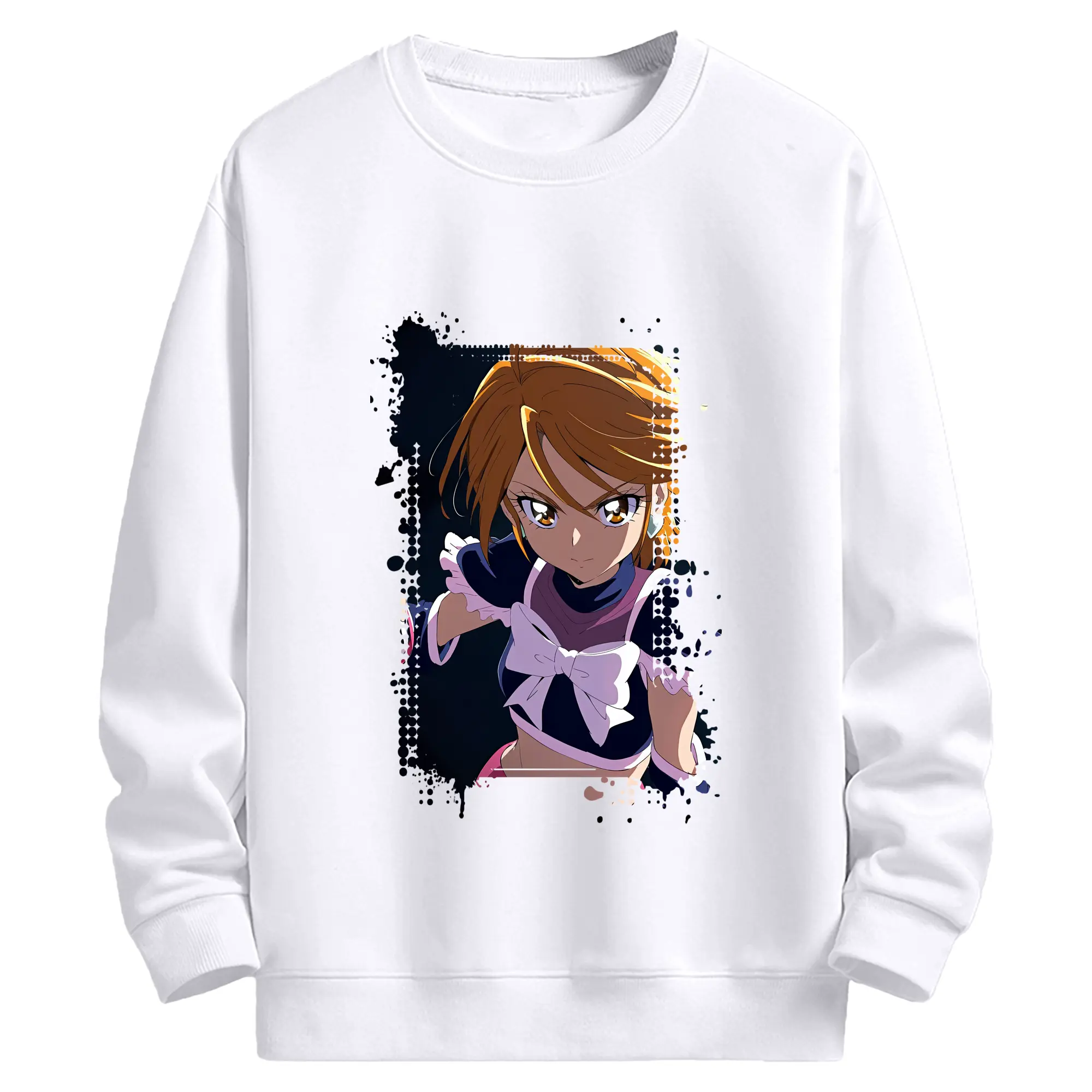 プリキュア グッズ,美墨なぎさ - 高品質 クルーネック スウェット ・ コットン59％ ポリエステル41％ ・ ユニセックス 長袖 トレーナー ・ カジュアル デイリー スポーツ 散歩用