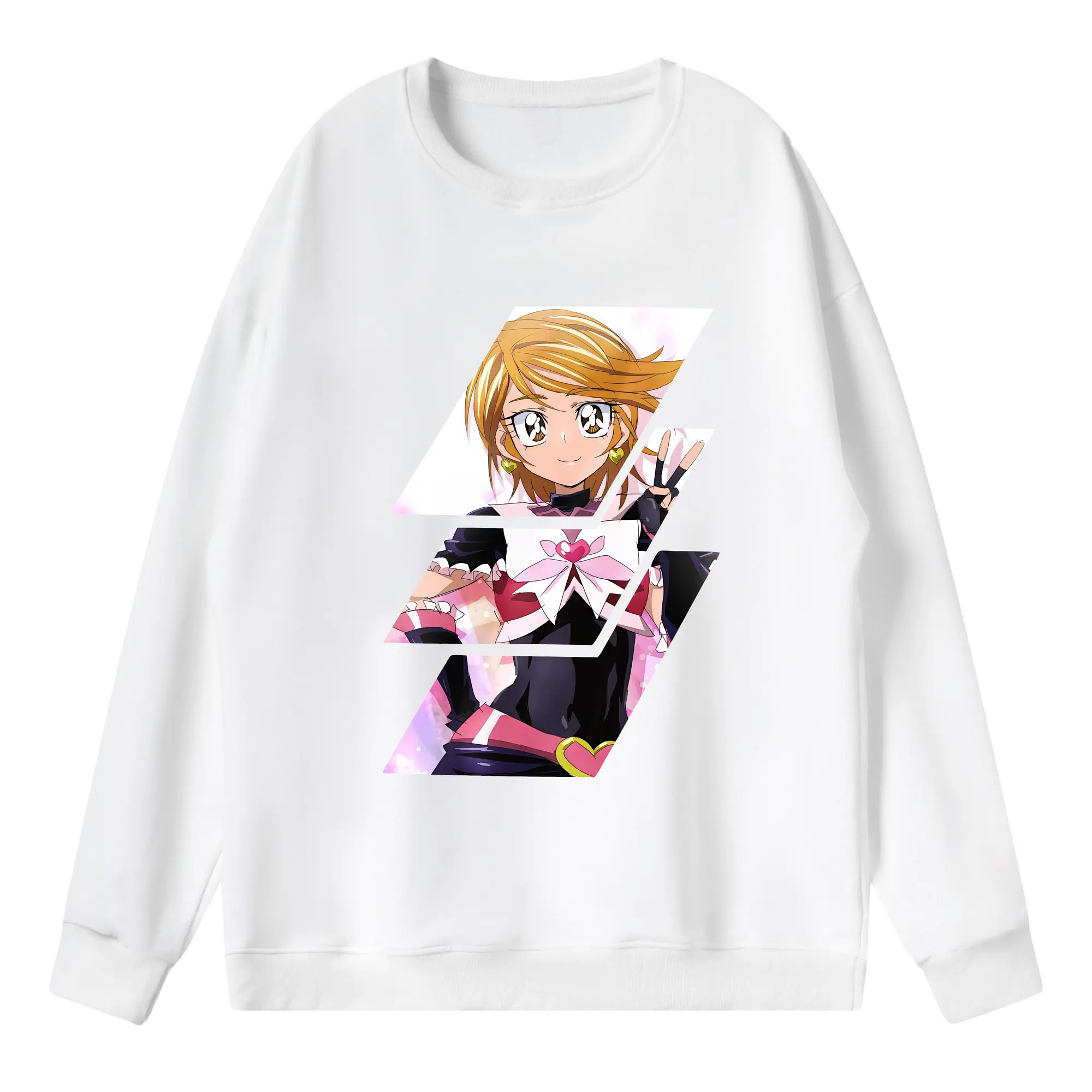 プリキュア グッズ,美墨なぎさ - 薄手 クルーネック スウェット 裏毛260g · ポリエステル 春秋向け カジュアル 男女兼用 · トレーナー デイリー スポーツ 散歩に最適