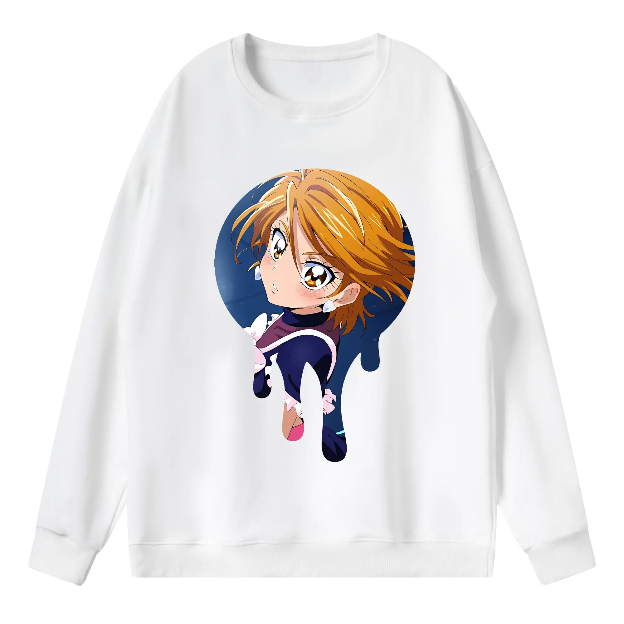 プリキュア グッズ,美墨なぎさ - 薄手 クルーネック スウェット 裏毛260g · ポリエステル 春秋向け カジュアル 男女兼用 · トレーナー デイリー スポーツ 散歩に最適