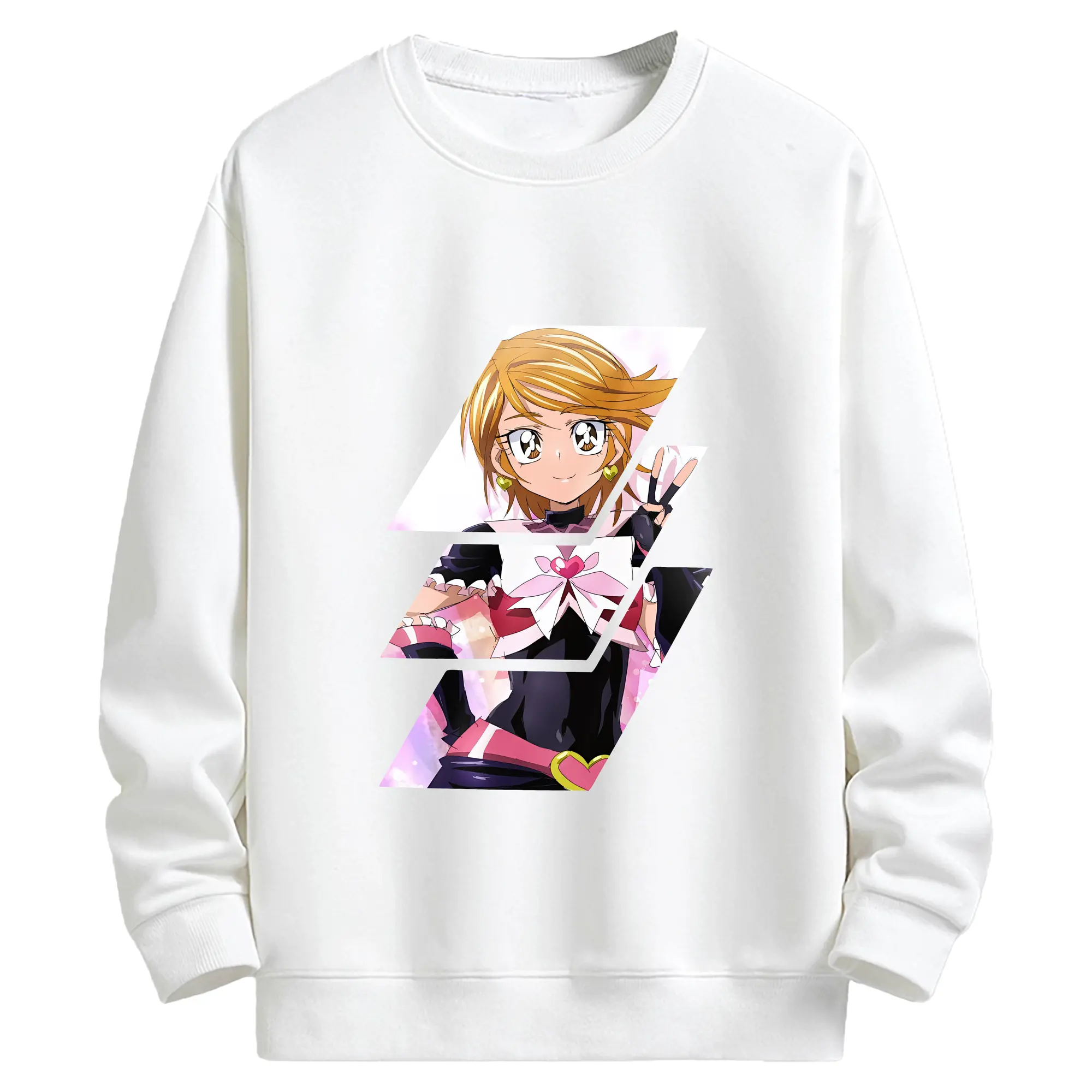 プリキュア グッズ,美墨なぎさ - キッズ クルーネックスウェットシャツ ・ フロントプリント ・ 綿80％ ポリエステル20％ ・ 快適 通学 スポーツ 日常使い お散歩用