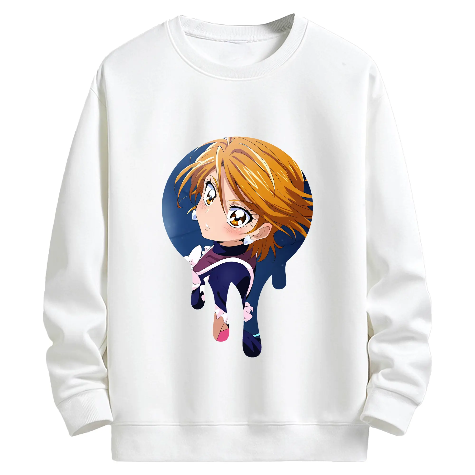 プリキュア グッズ,美墨なぎさ - キッズ クルーネックスウェットシャツ ・ フロントプリント ・ 綿80％ ポリエステル20％ ・ 快適 通学 スポーツ 日常使い お散歩用