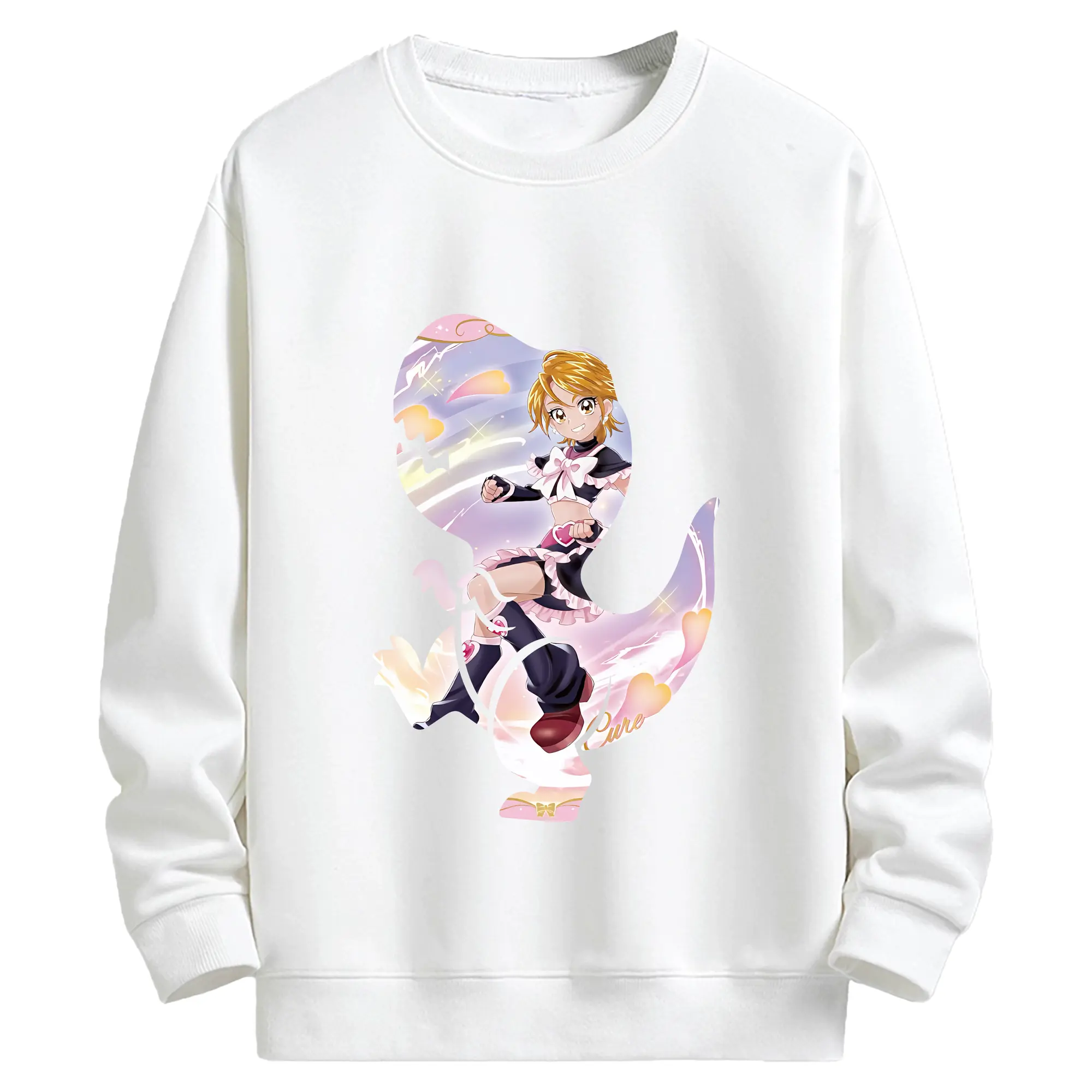 プリキュア グッズ,美墨なぎさ - キッズ クルーネックスウェットシャツ ・ フロントプリント ・ 綿80％ ポリエステル20％ ・ 快適 通学 スポーツ 日常使い お散歩用