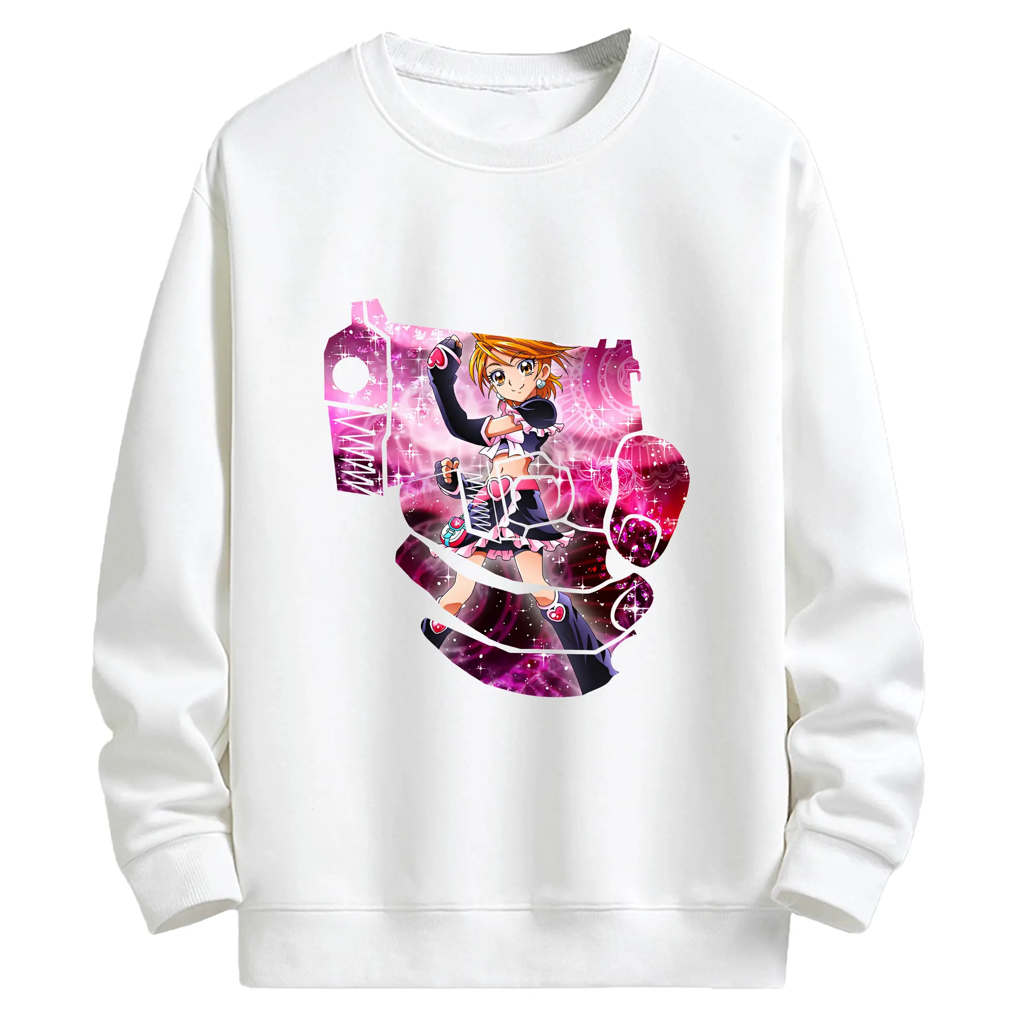 プリキュア グッズ,美墨なぎさ - キッズ クルーネックスウェットシャツ ・ フロントプリント ・ 綿80％ ポリエステル20％ ・ 快適 通学 スポーツ 日常使い お散歩用