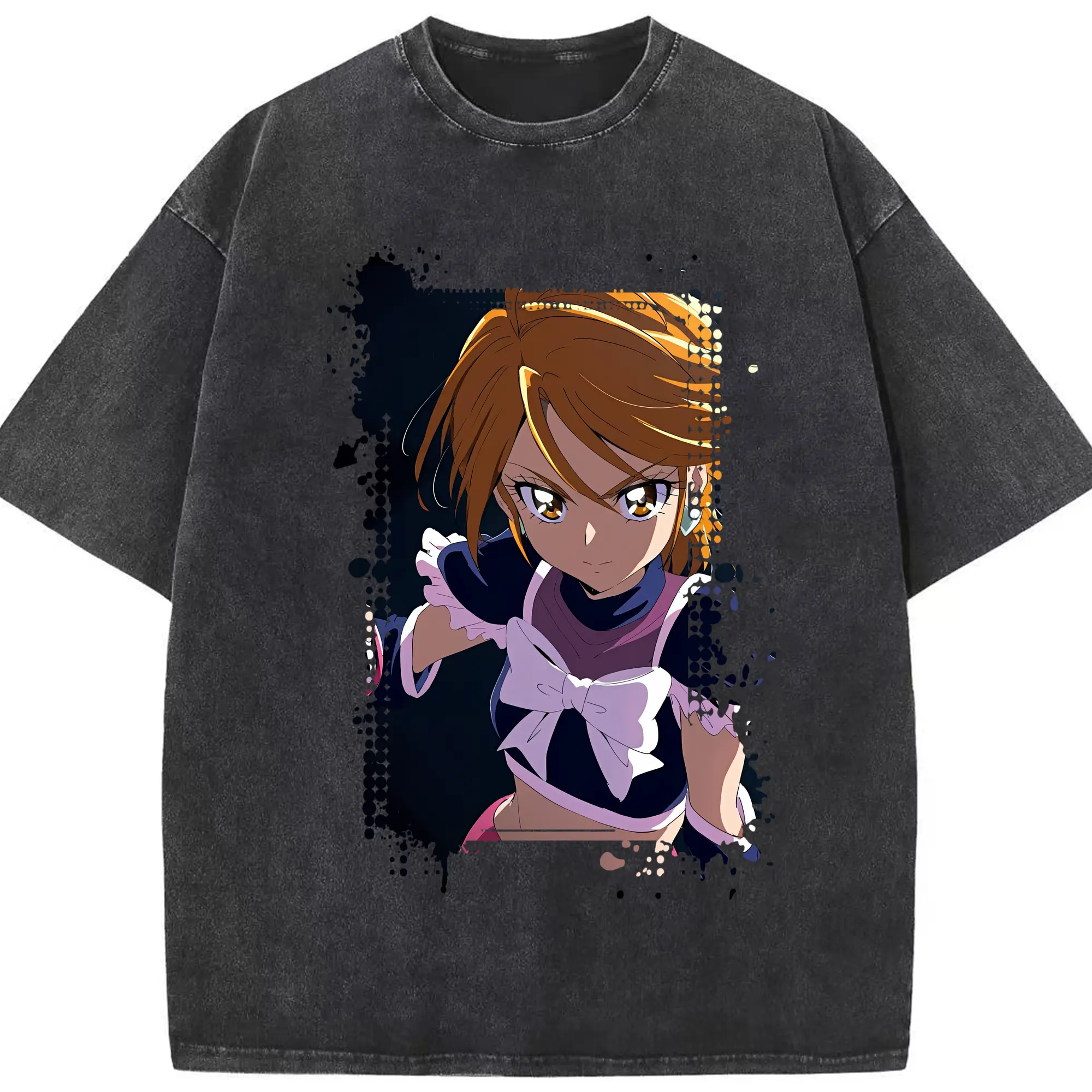 プリキュア グッズ,美墨なぎさ - 綿100％ ヴィンテージ風 半袖Tシャツ ・ フロントプリント ・ 柔らか肌触り ・ 通気性 快適 ・ スポーツ カジュアル 外出用