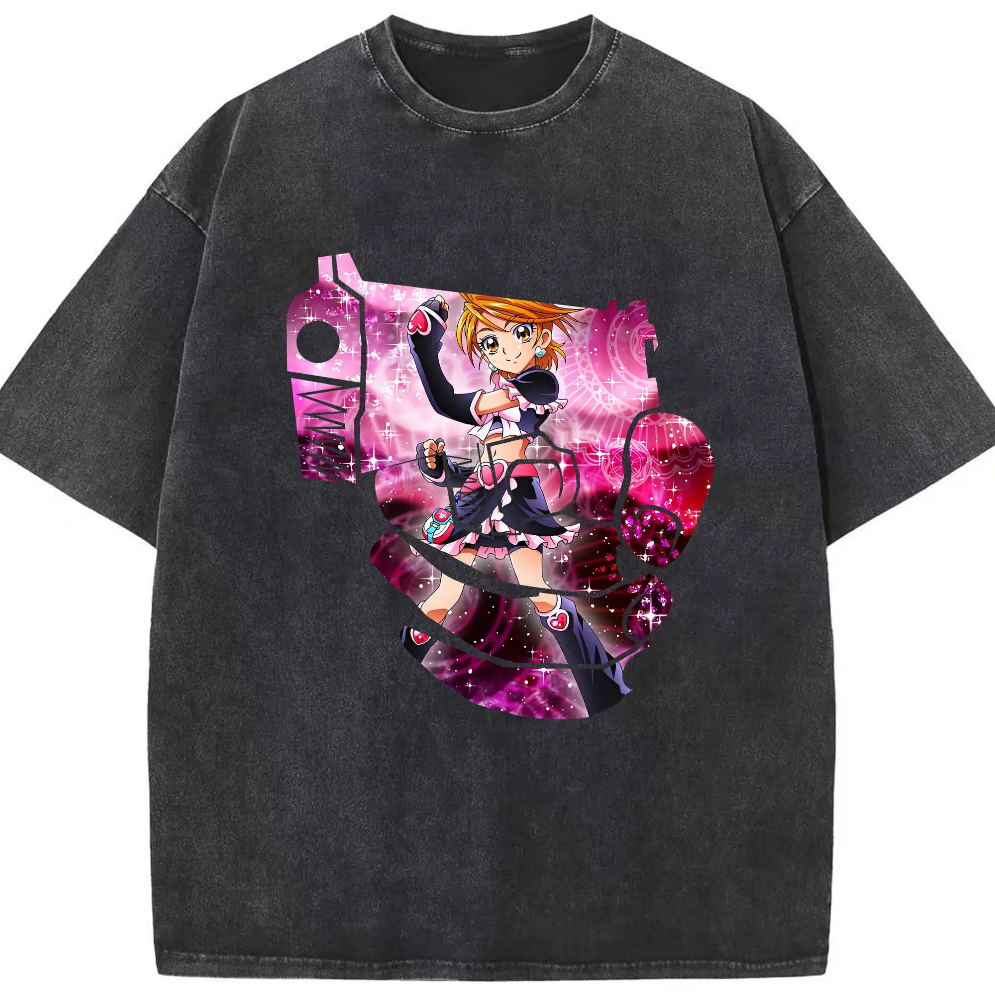 プリキュア グッズ,美墨なぎさ - 綿100％ ヴィンテージ風 半袖Tシャツ ・ フロントプリント ・ 柔らか肌触り ・ 通気性 快適 ・ スポーツ カジュアル 外出用
