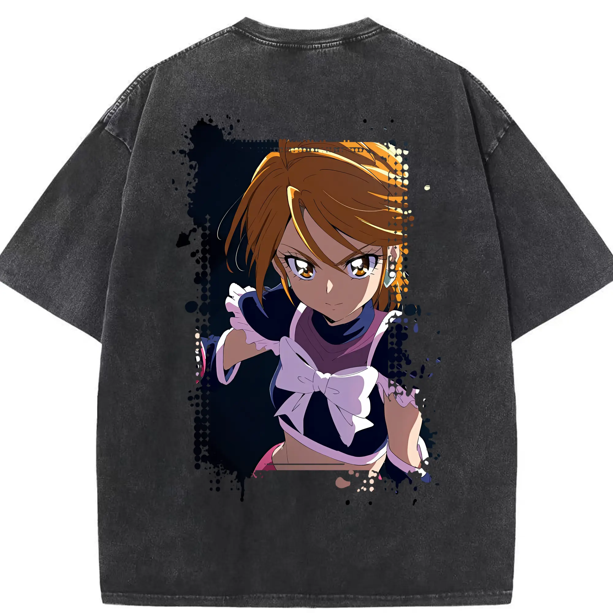 プリキュア グッズ,美墨なぎさ - 綿100％ ヴィンテージ風 半袖Tシャツ ・ 背面プリント ・ 柔らか肌触り ・ 通気性 快適 ・ スポーツ カジュアル 外出用