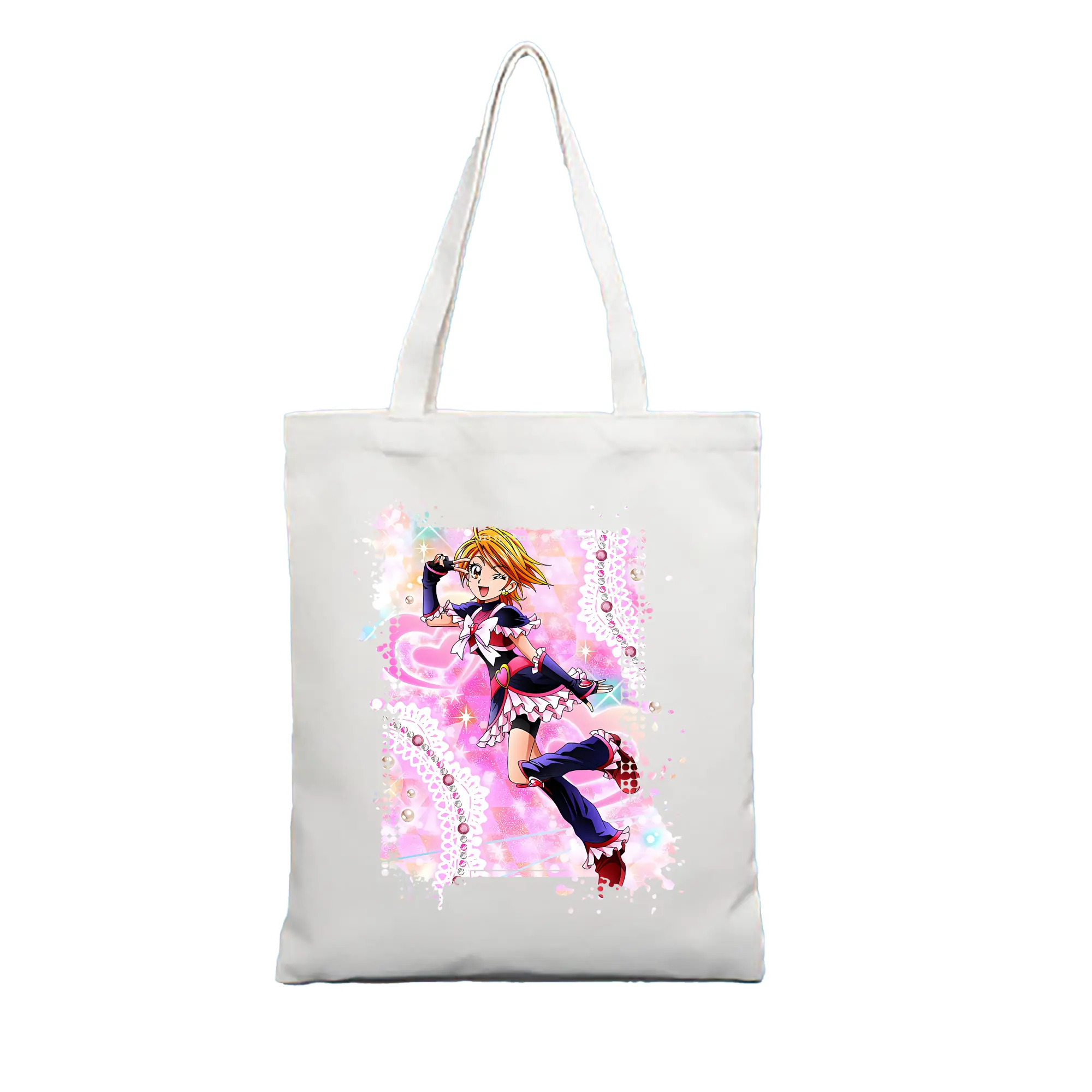 プリキュア グッズ,美墨なぎさ - 縦型キャンバス手提げバッグ（トートバッグ） ・ キャンバス素材 ・ ショッピング用 ・ 軽量 丈夫 お手入れ簡単