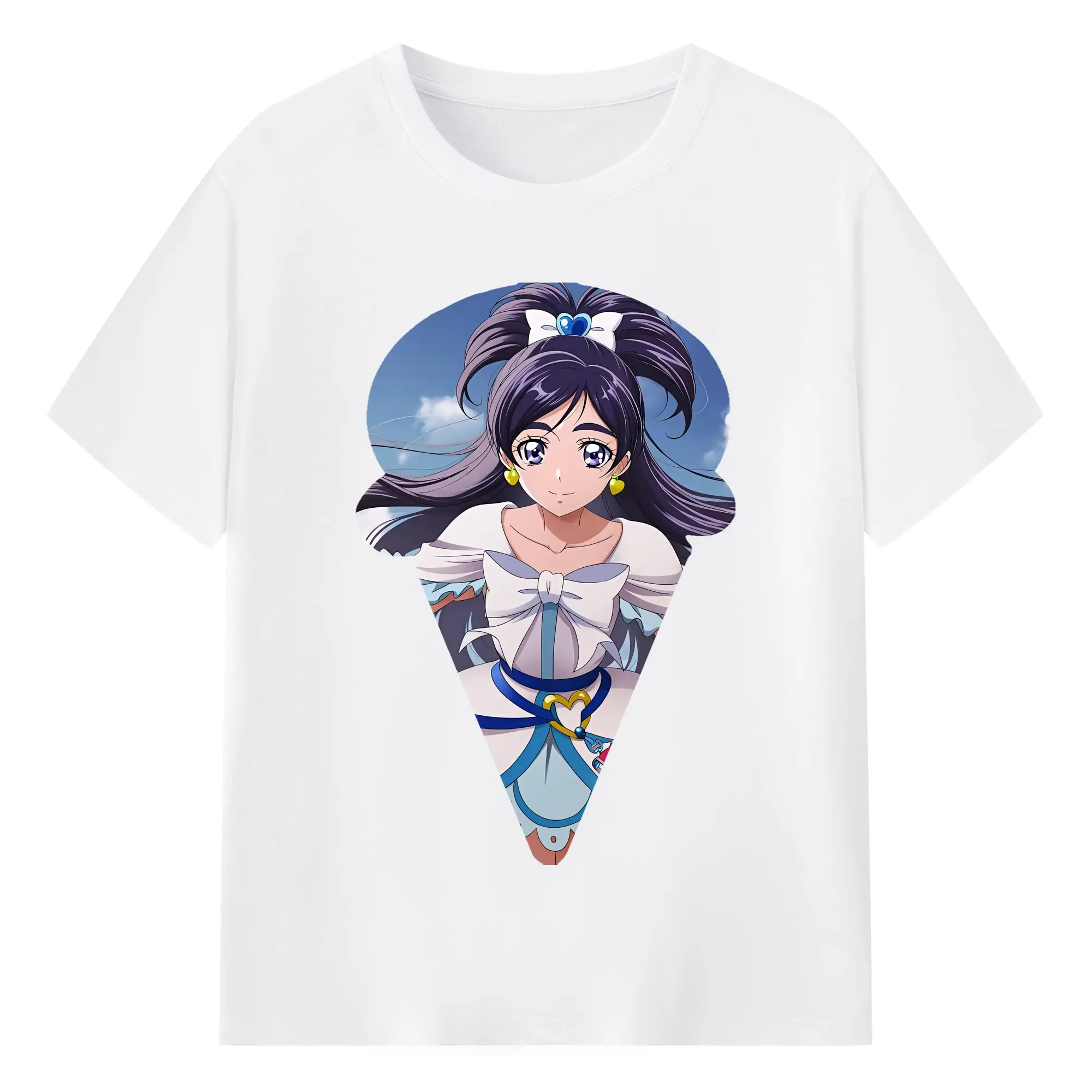 プリキュア グッズ,雪城ほのか - 綿100％ 半袖Tシャツ ・ フロントプリント ・ 快適 通気性 ・ 日常使い 散歩 スポーツ用