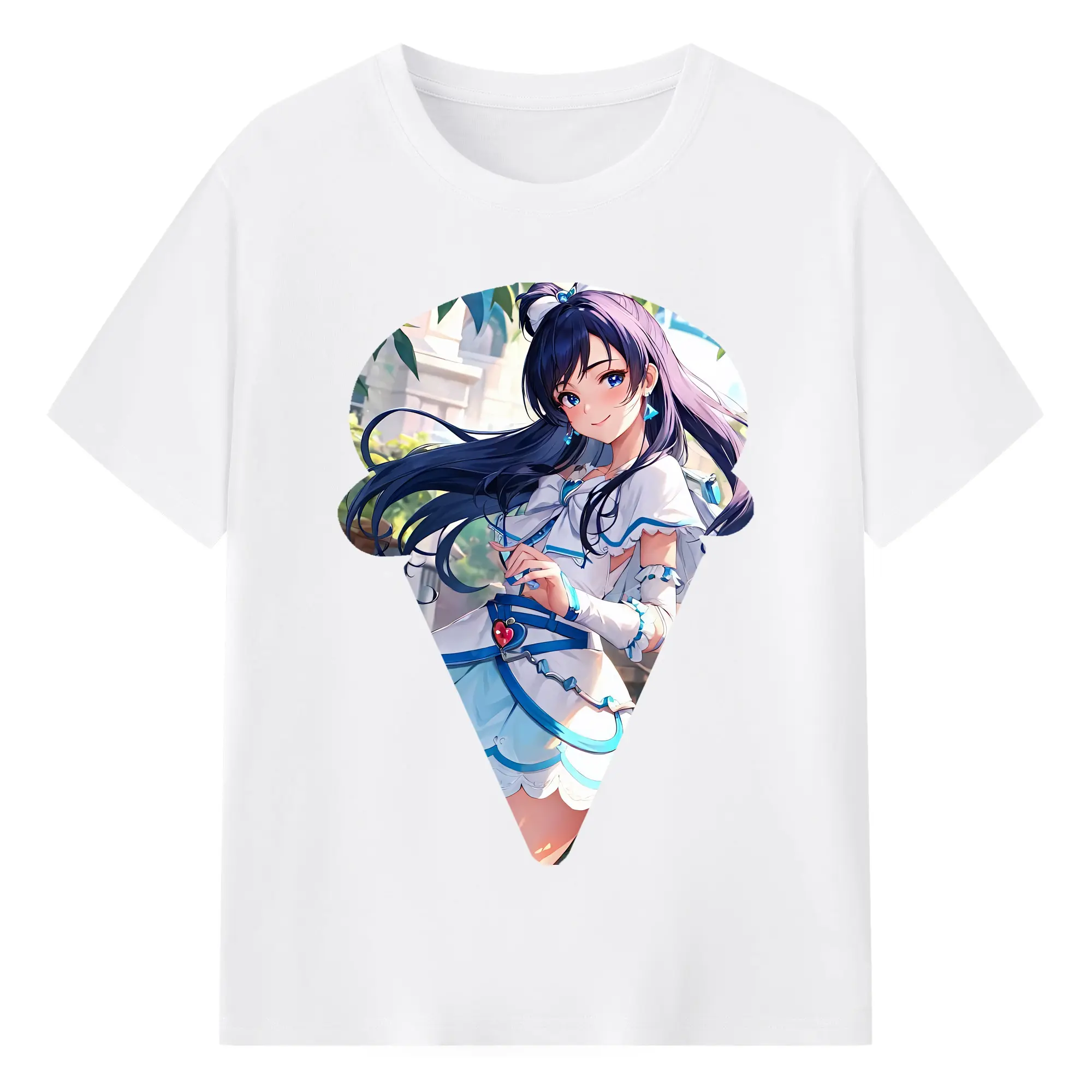 プリキュア グッズ,雪城ほのか - 綿100％ 半袖Tシャツ ・ フロントプリント ・ 快適 通気性 ・ 日常使い 散歩 スポーツ用