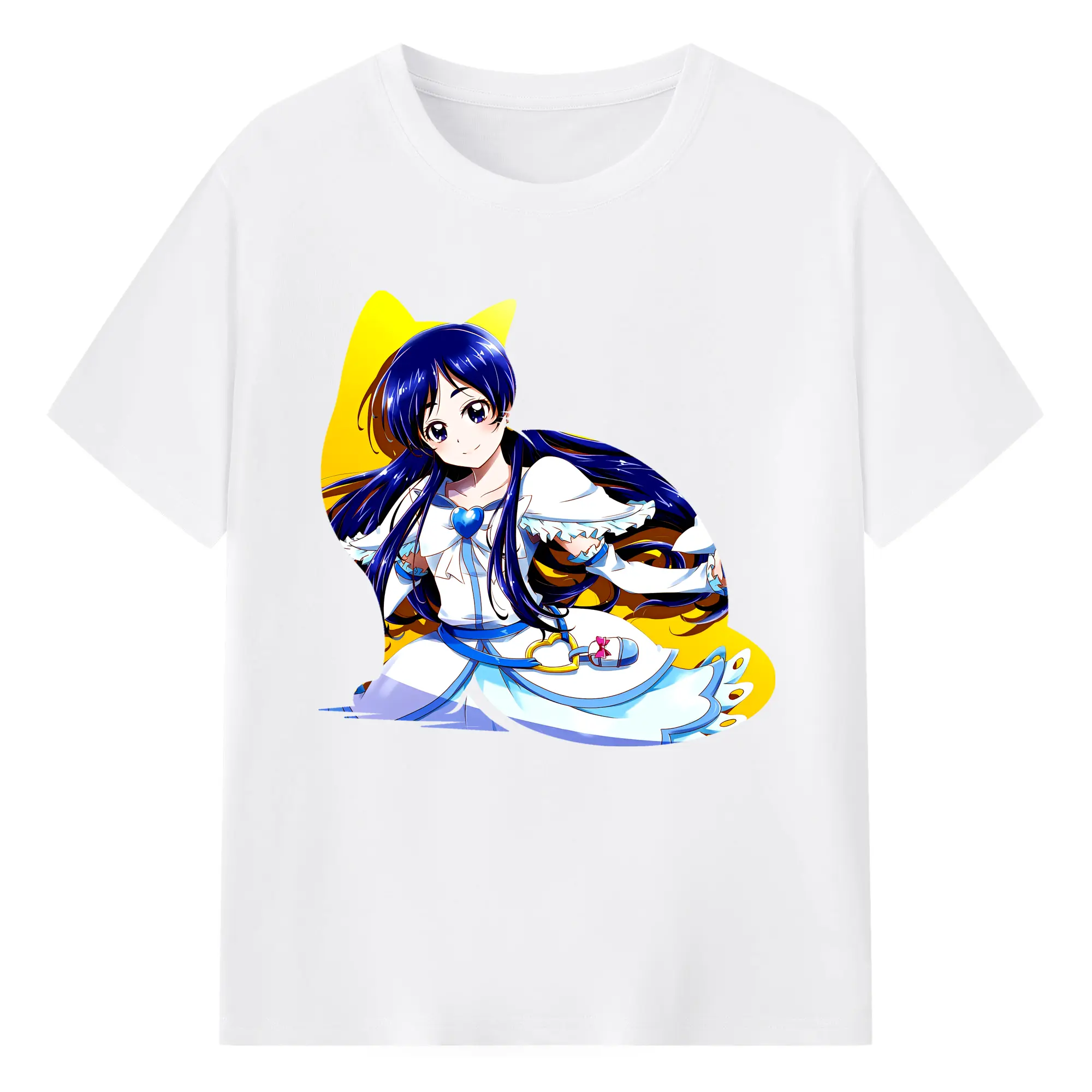 プリキュア グッズ,雪城ほのか - 綿100％ 半袖Tシャツ ・ フロントプリント ・ 快適 通気性 ・ 日常使い 散歩 スポーツ用