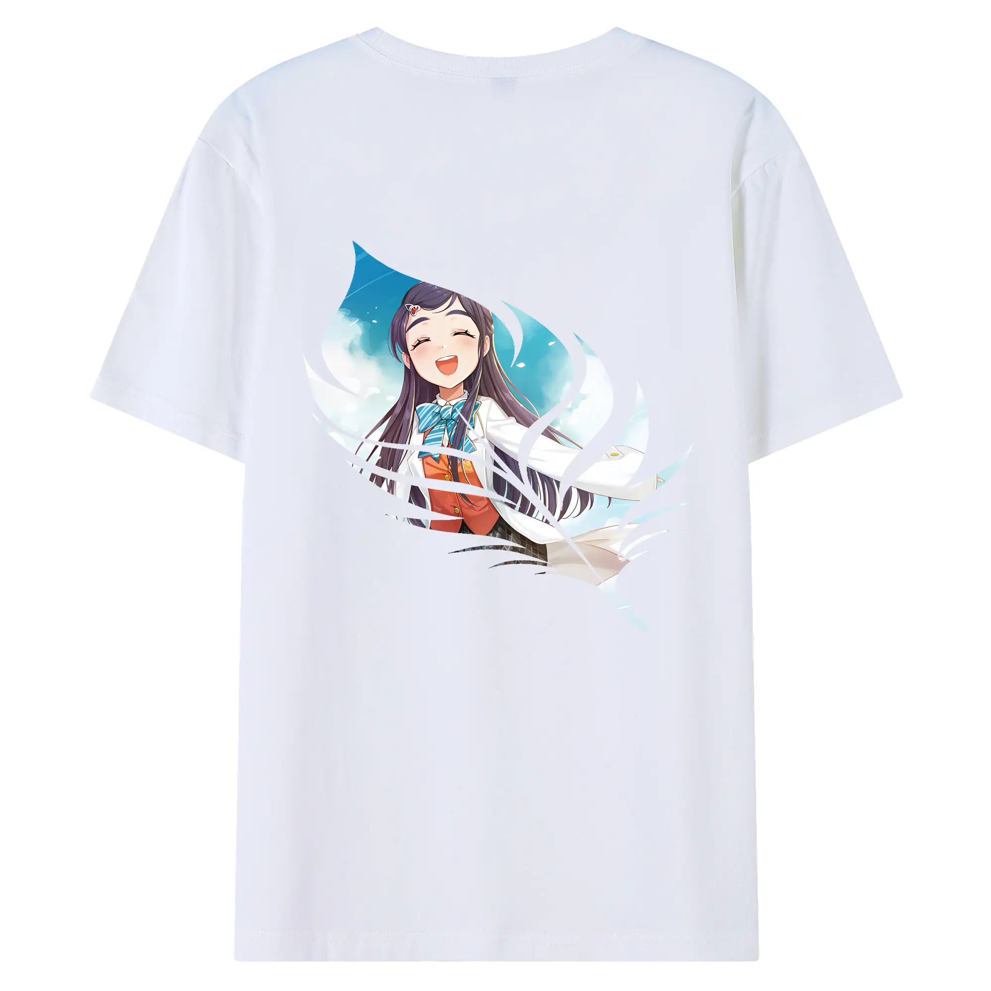 プリキュア グッズ,雪城ほのか - 綿100％ 半袖Tシャツ ・ バックプリント ・ 快適 通気性 ・ 日常使い 散歩 スポーツ用