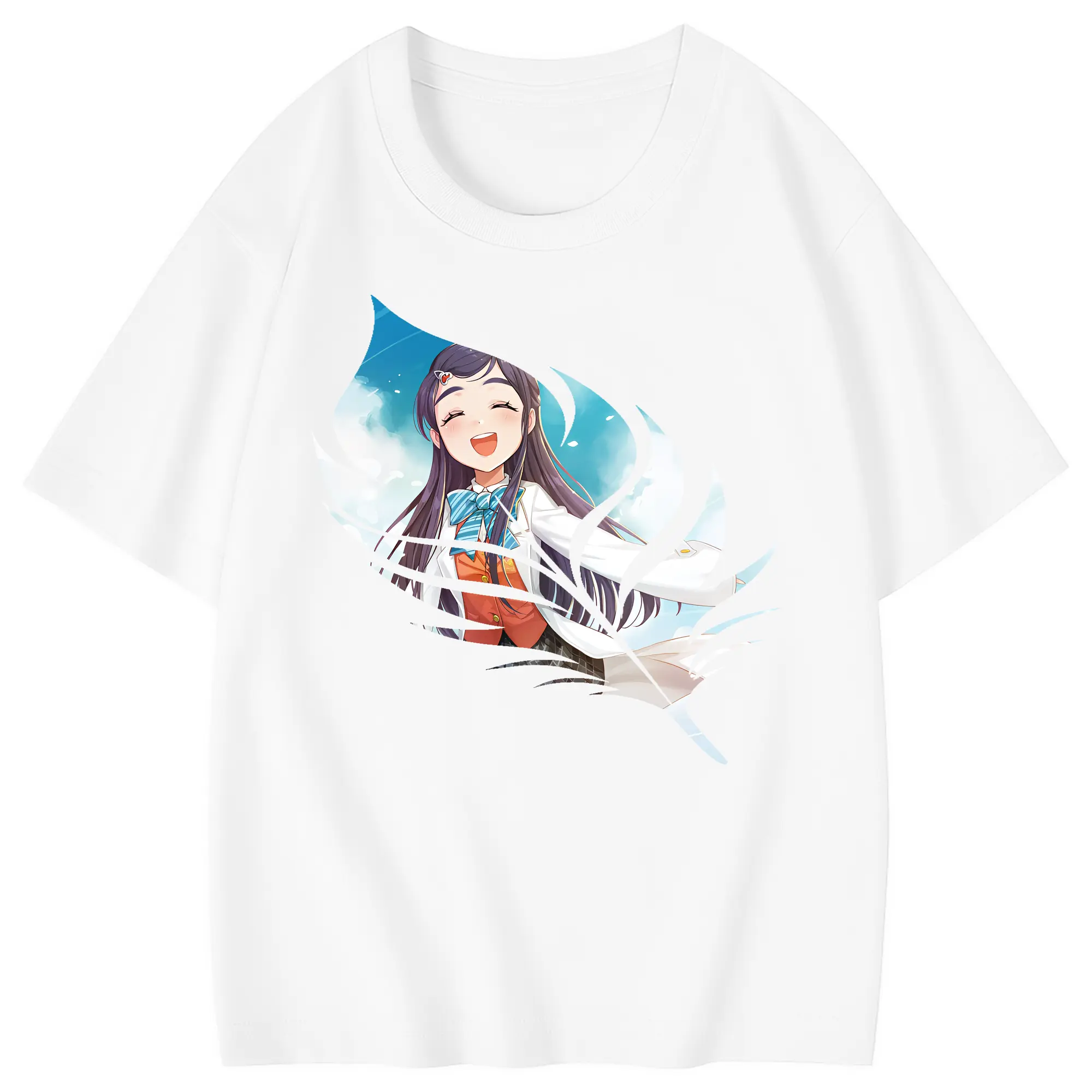 プリキュア グッズ,雪城ほのか - 綿100％ キッズTシャツ ・ フロントプリント ・ 快適 通気性 ・ スポーツ カジュアル 散歩用