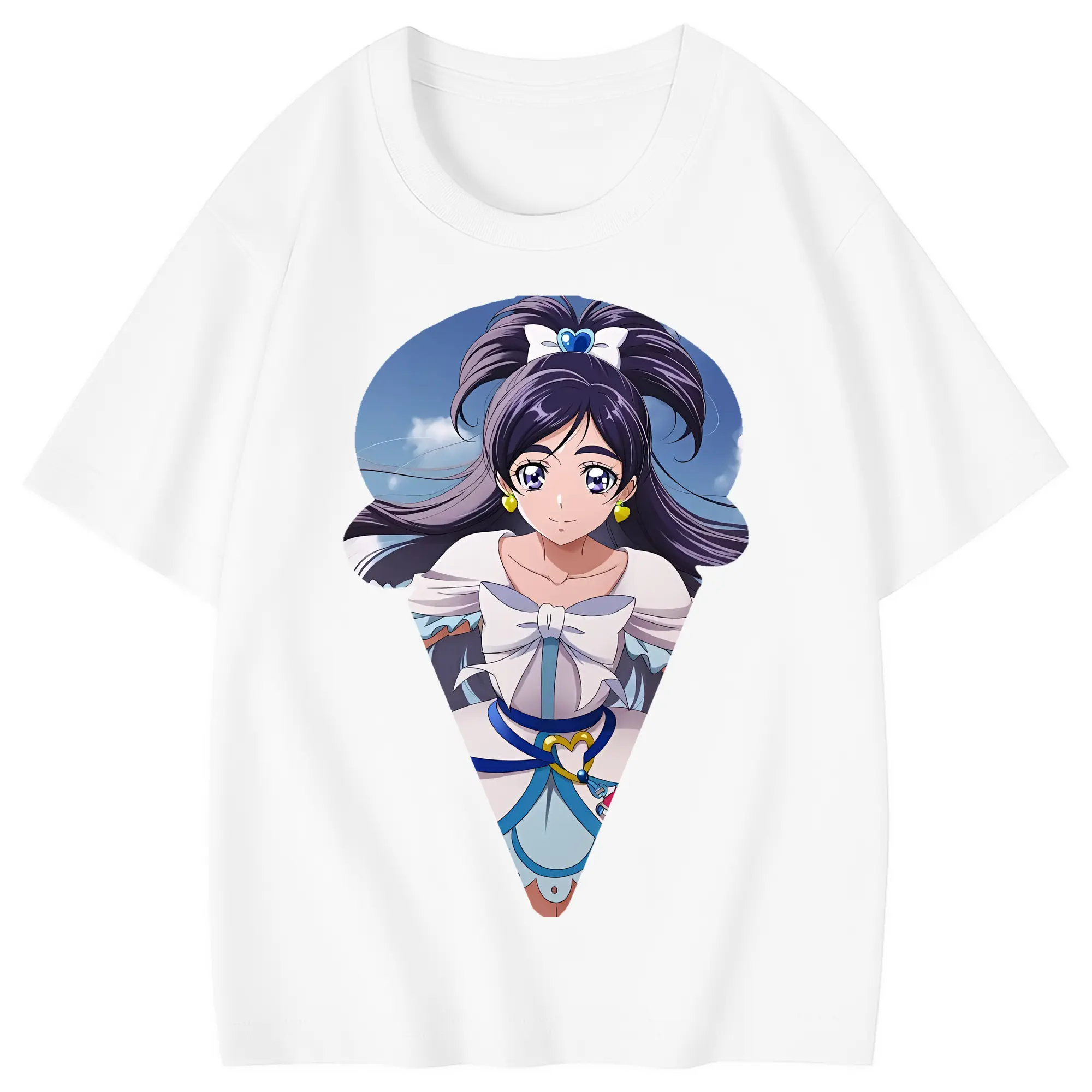 プリキュア グッズ,雪城ほのか - 綿100％ キッズTシャツ ・ フロントプリント ・ 快適 通気性 ・ スポーツ カジュアル 散歩用
