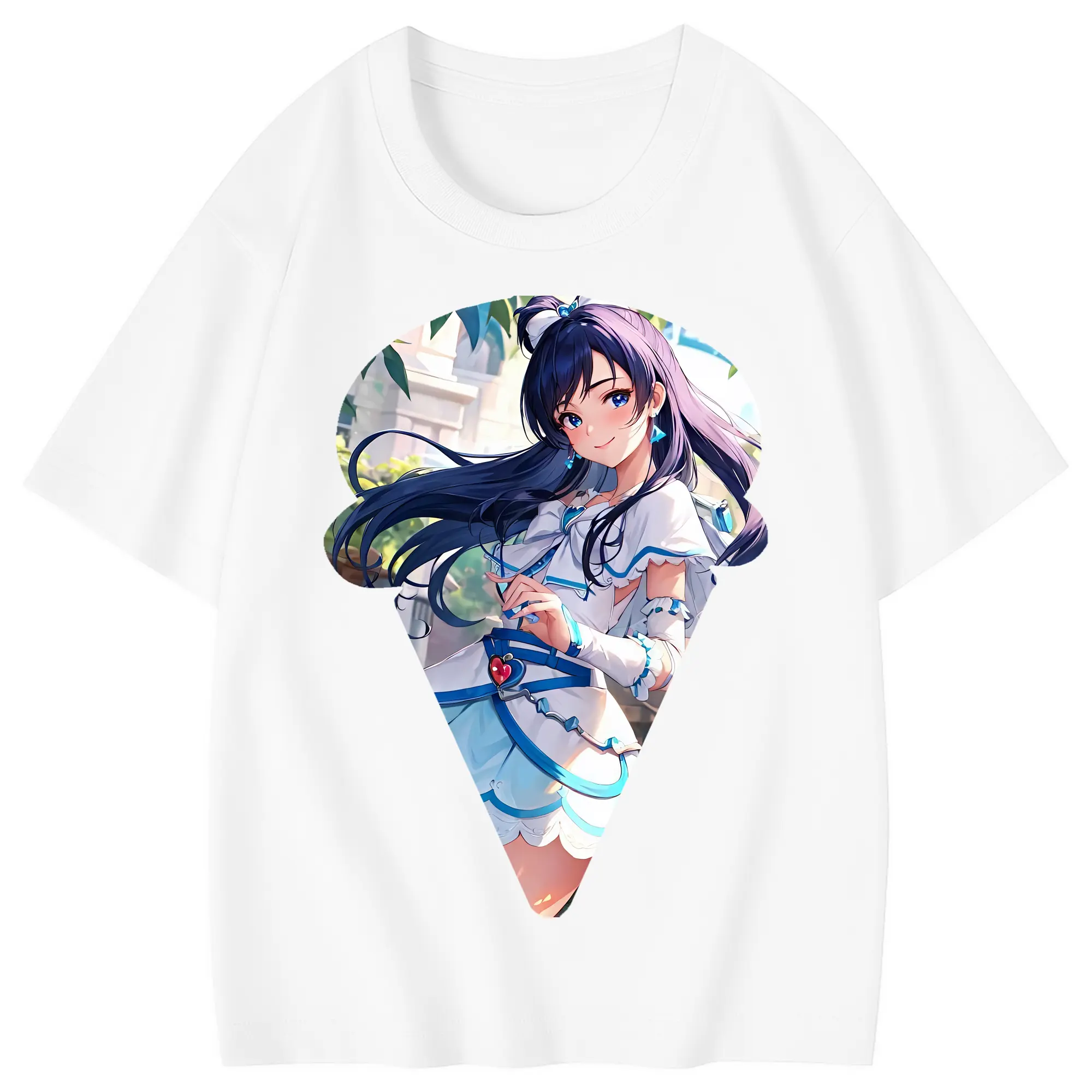 プリキュア グッズ,雪城ほのか - 綿100％ キッズTシャツ ・ フロントプリント ・ 快適 通気性 ・ スポーツ カジュアル 散歩用