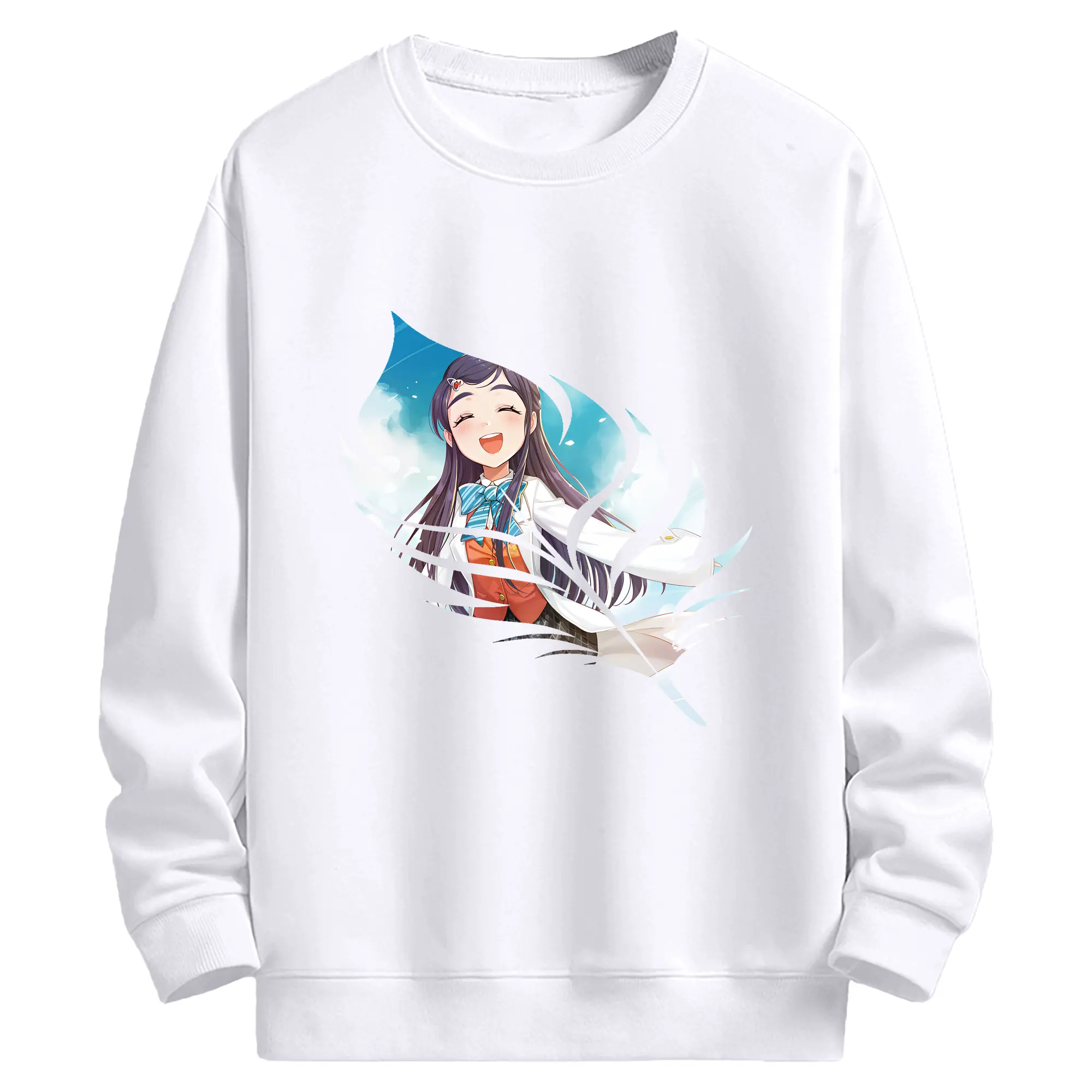 プリキュア グッズ,雪城ほのか - 高品質 クルーネック スウェット ・ コットン59％ ポリエステル41％ ・ ユニセックス 長袖 トレーナー ・ カジュアル デイリー スポーツ 散歩用